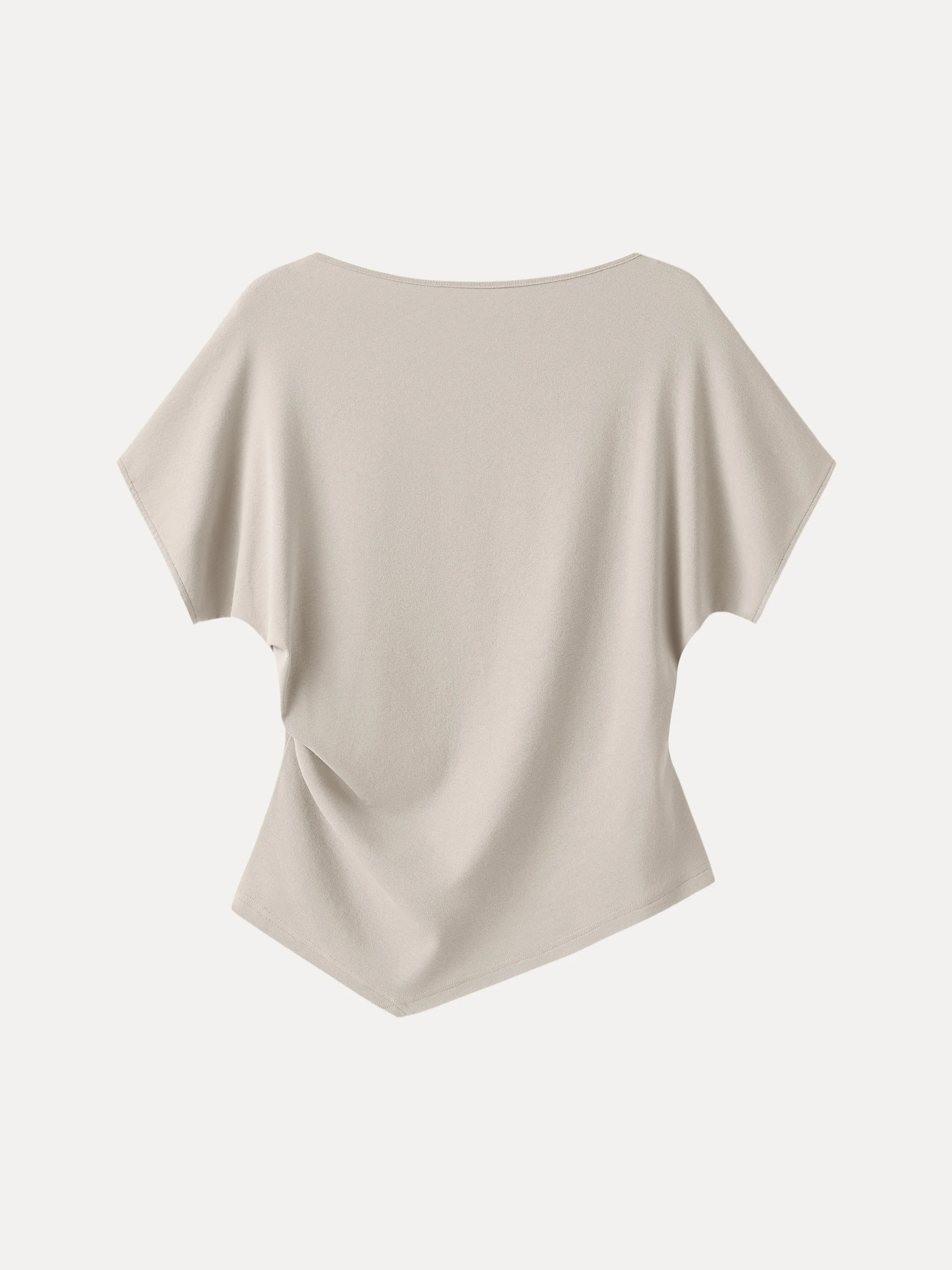 Cotton Lyocell Boatneck Angled Summer Tee - Image 10