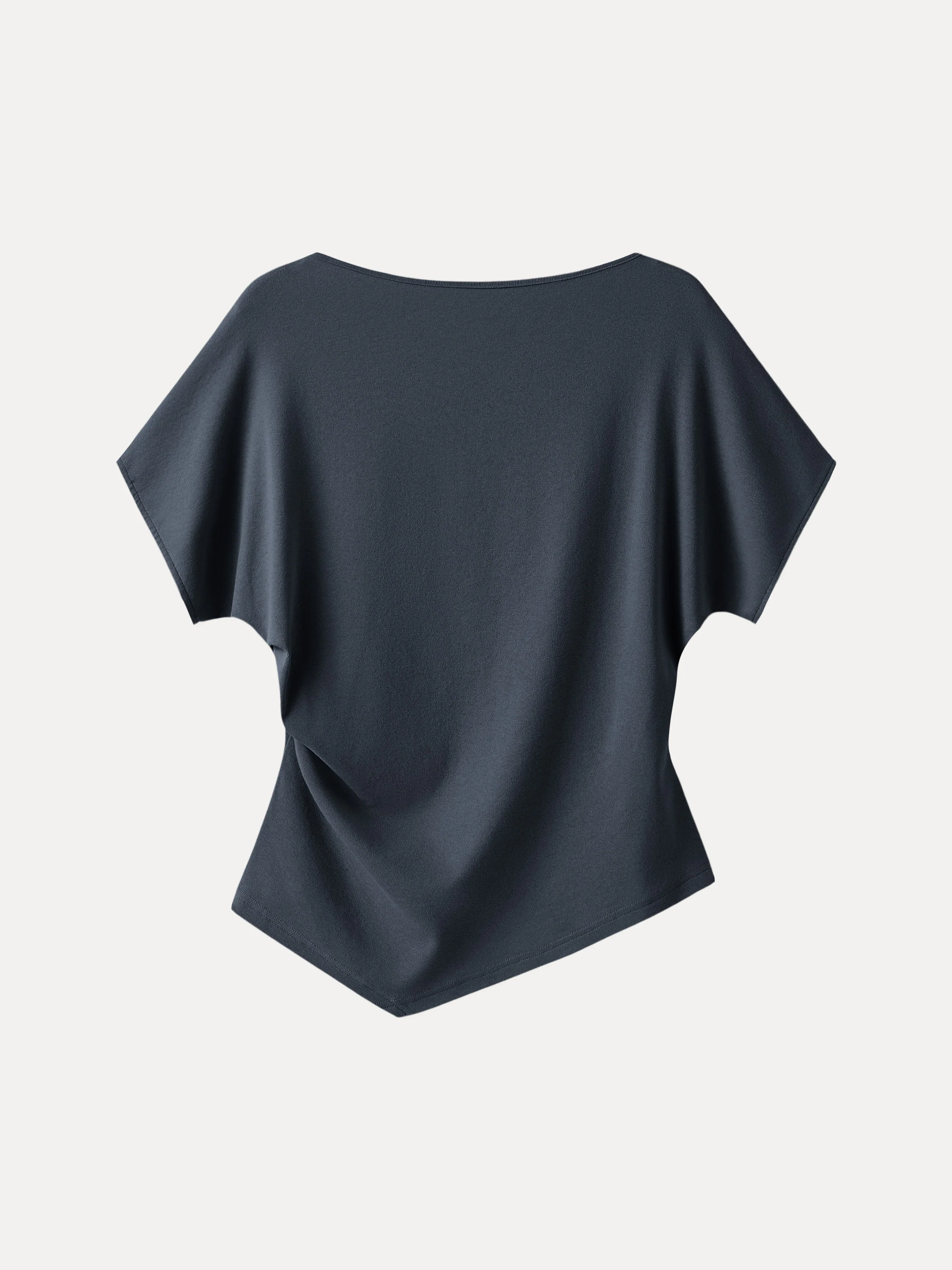 Cotton Lyocell Boatneck Angled Summer Tee - Image 16