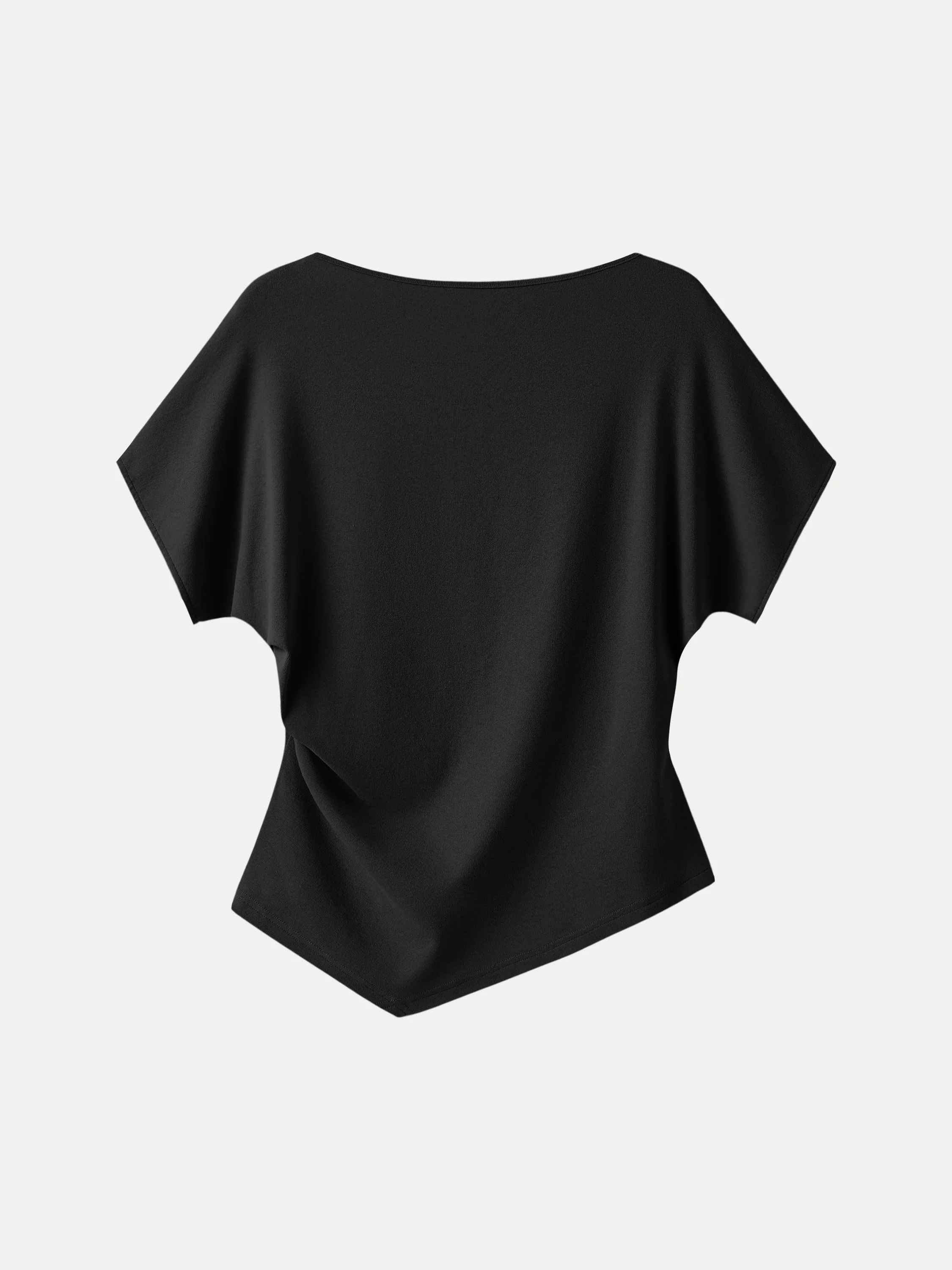 Cotton Lyocell Boatneck Angled Summer Tee - Image 17