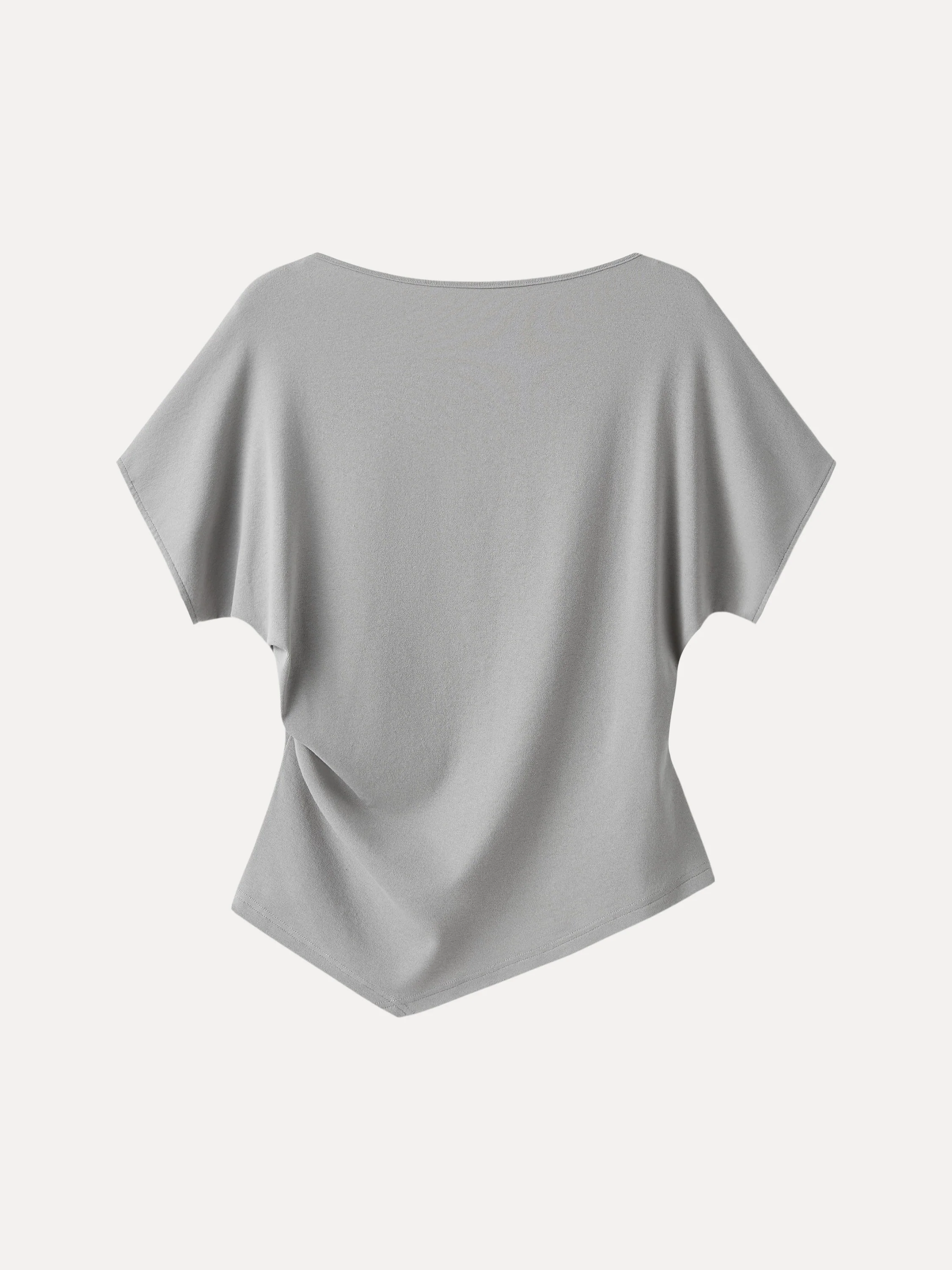 Cotton Lyocell Boatneck Angled Summer Tee - Image 6