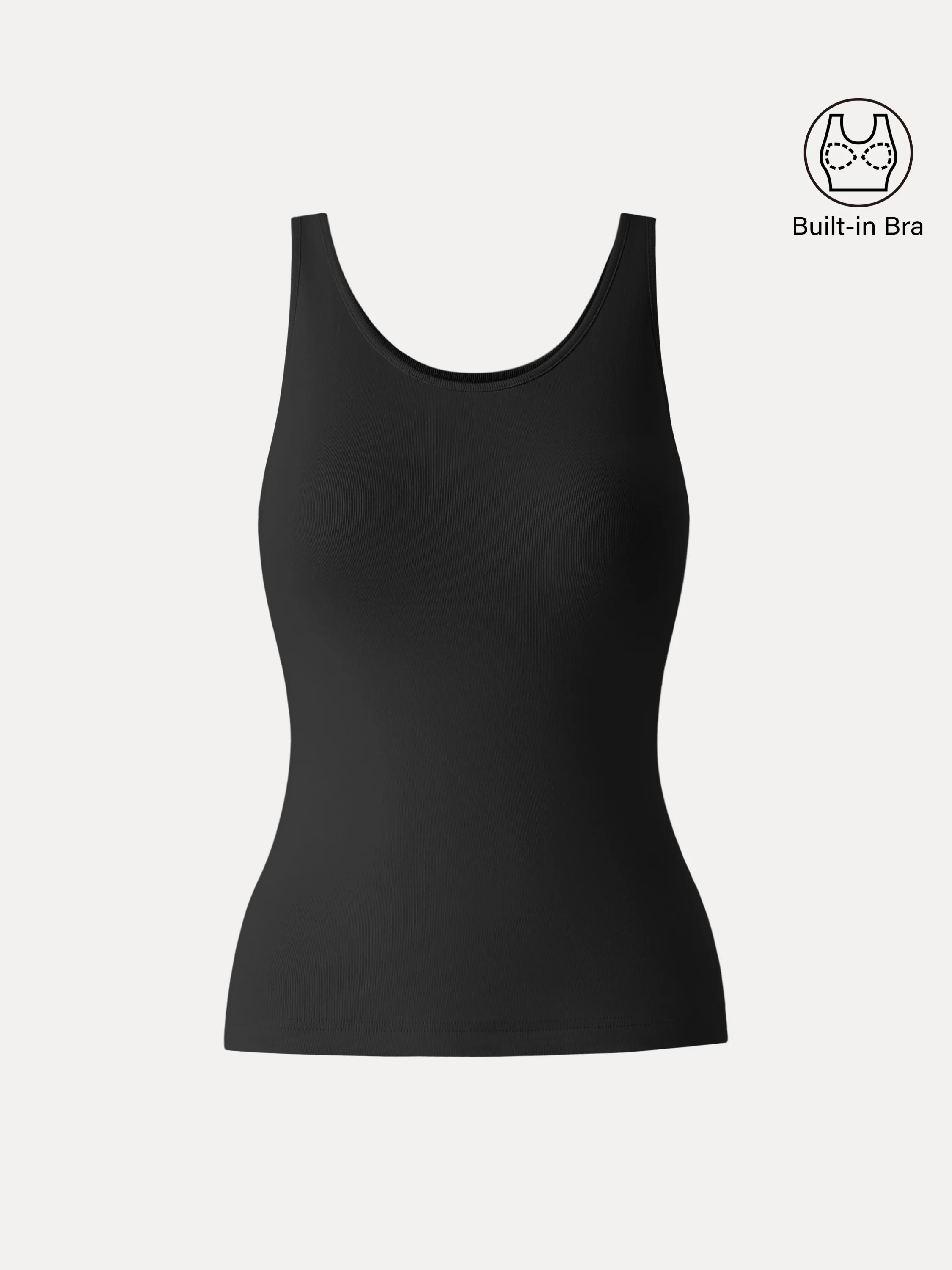 Cotton Lyocell U-Neck Bra Tank - Image 9