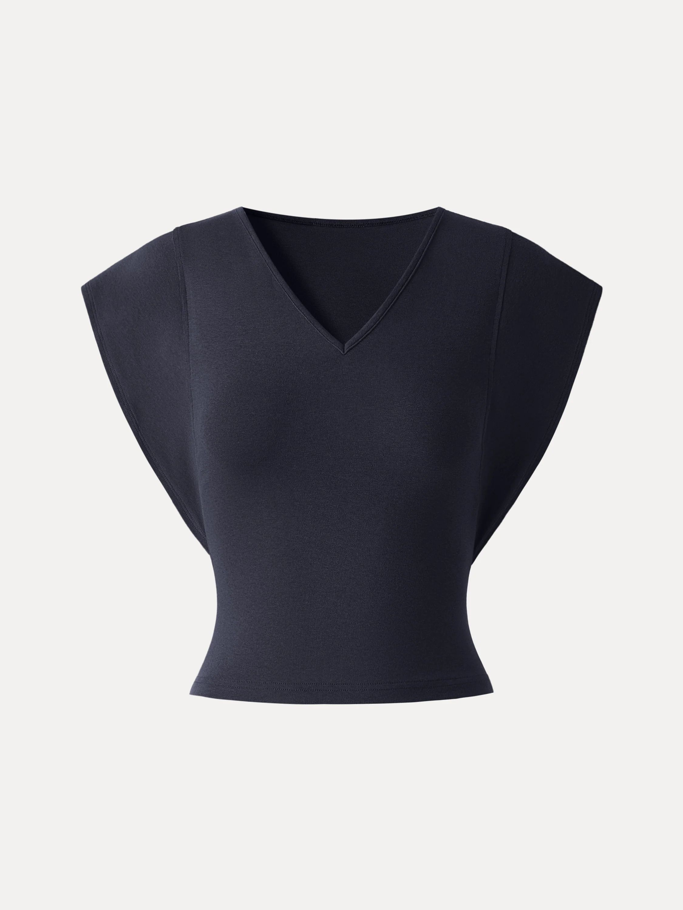 Cotton Lyocell V-Neck Summer Tee - Image 8