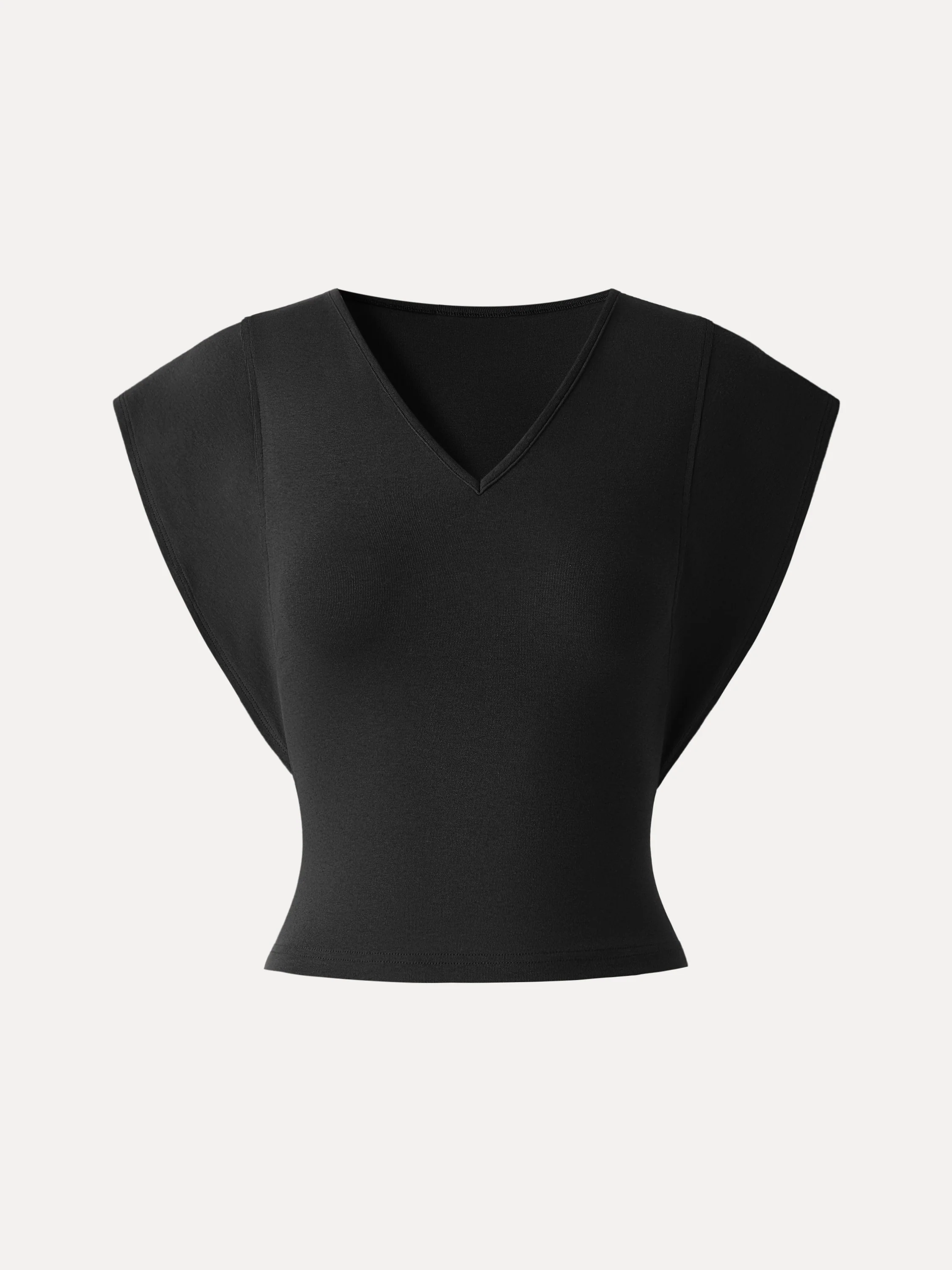 Cotton Lyocell V-Neck Summer Tee - Image 9