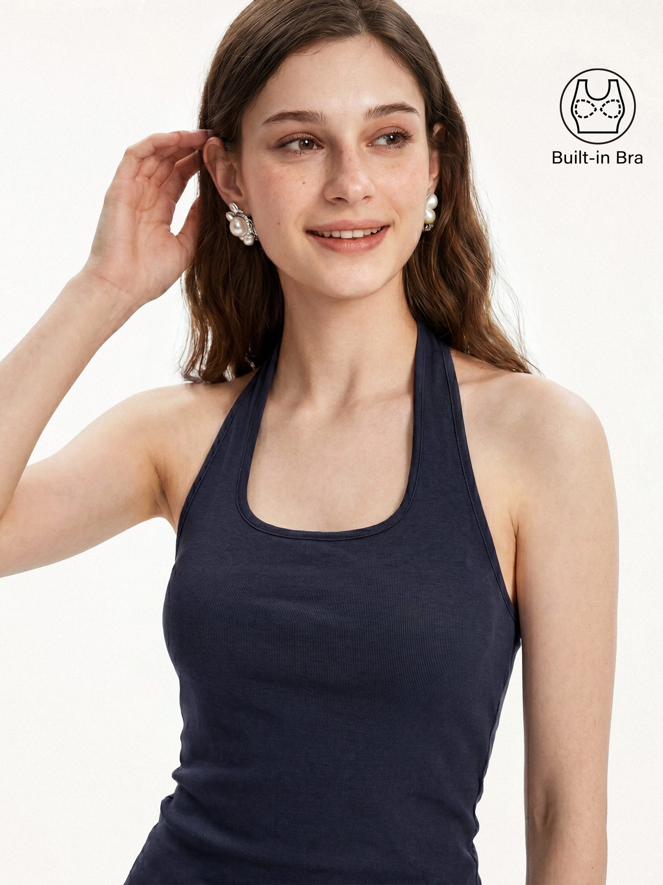 Cotton Square Halter Neck Bra Tank - Image 7