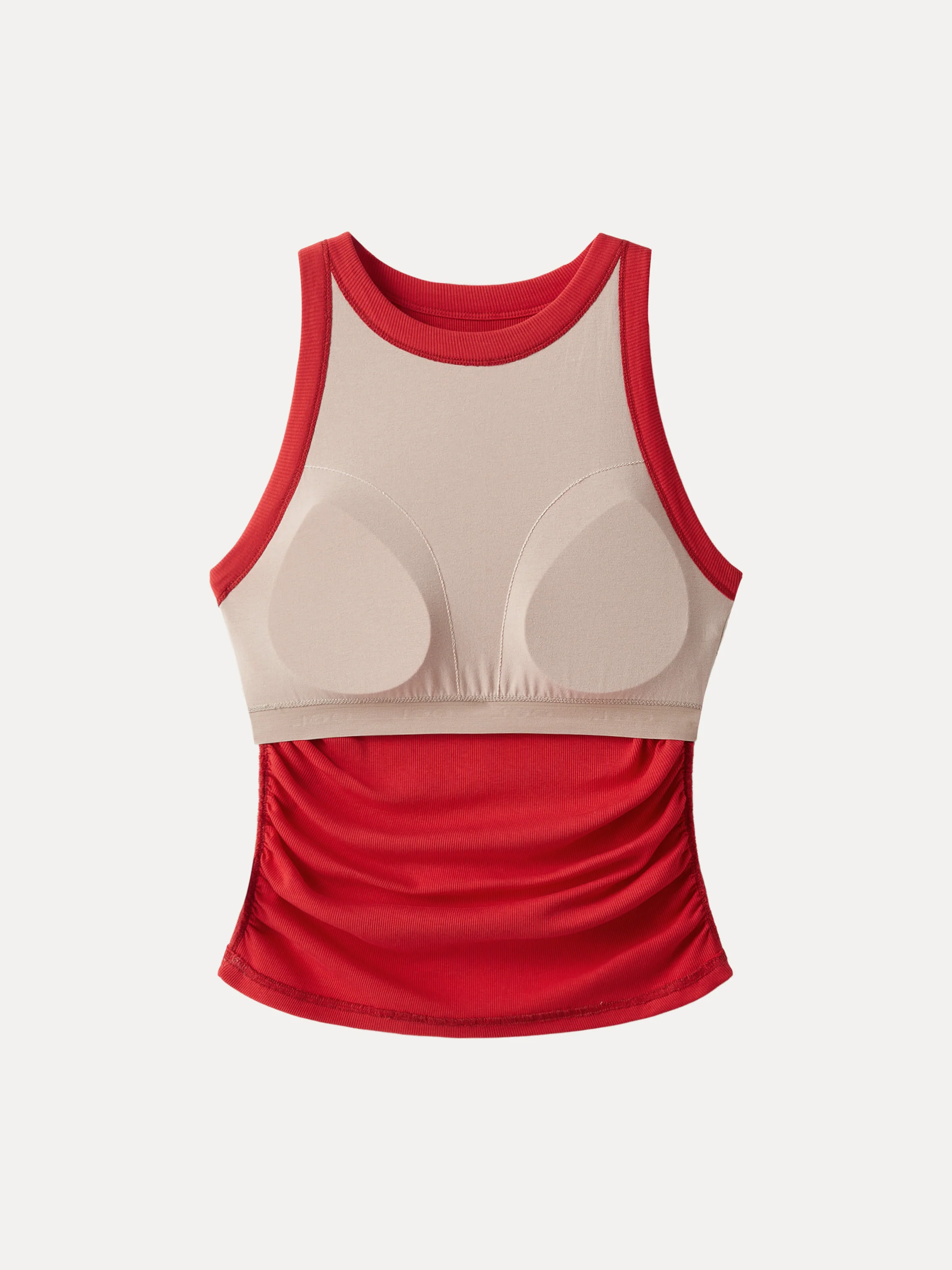 Crewneck Side Ruched Bra Tank - Image 6