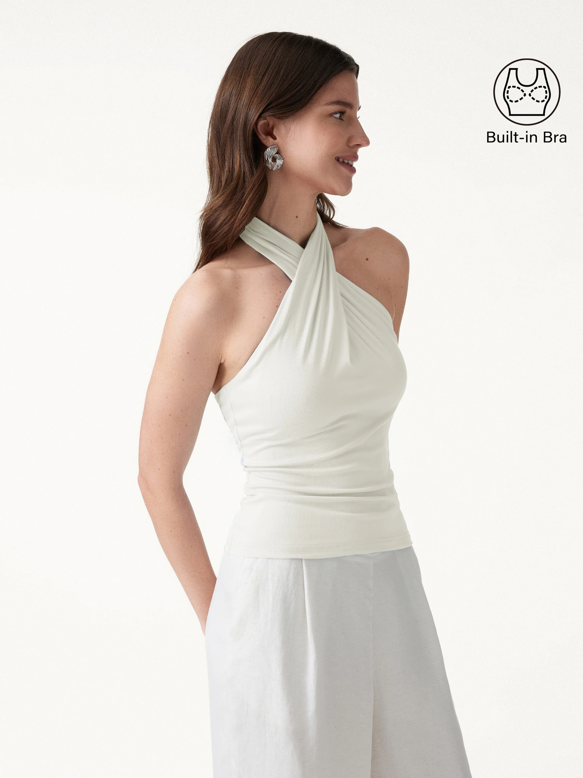 Criss Cross Halter Neck Going-Out Bra Top - Image 12