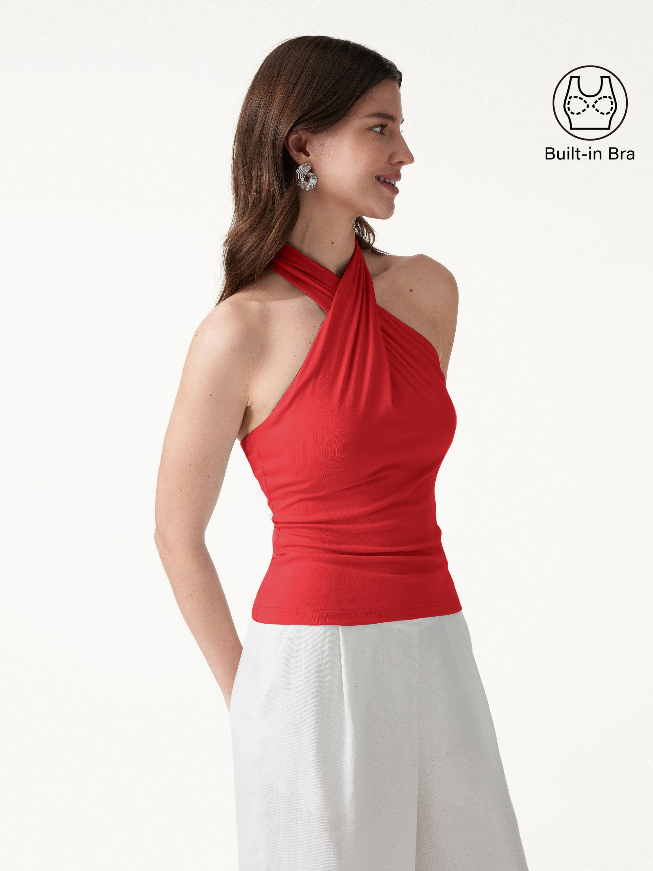 Criss Cross Halter Neck Going-Out Bra Top - Image 16