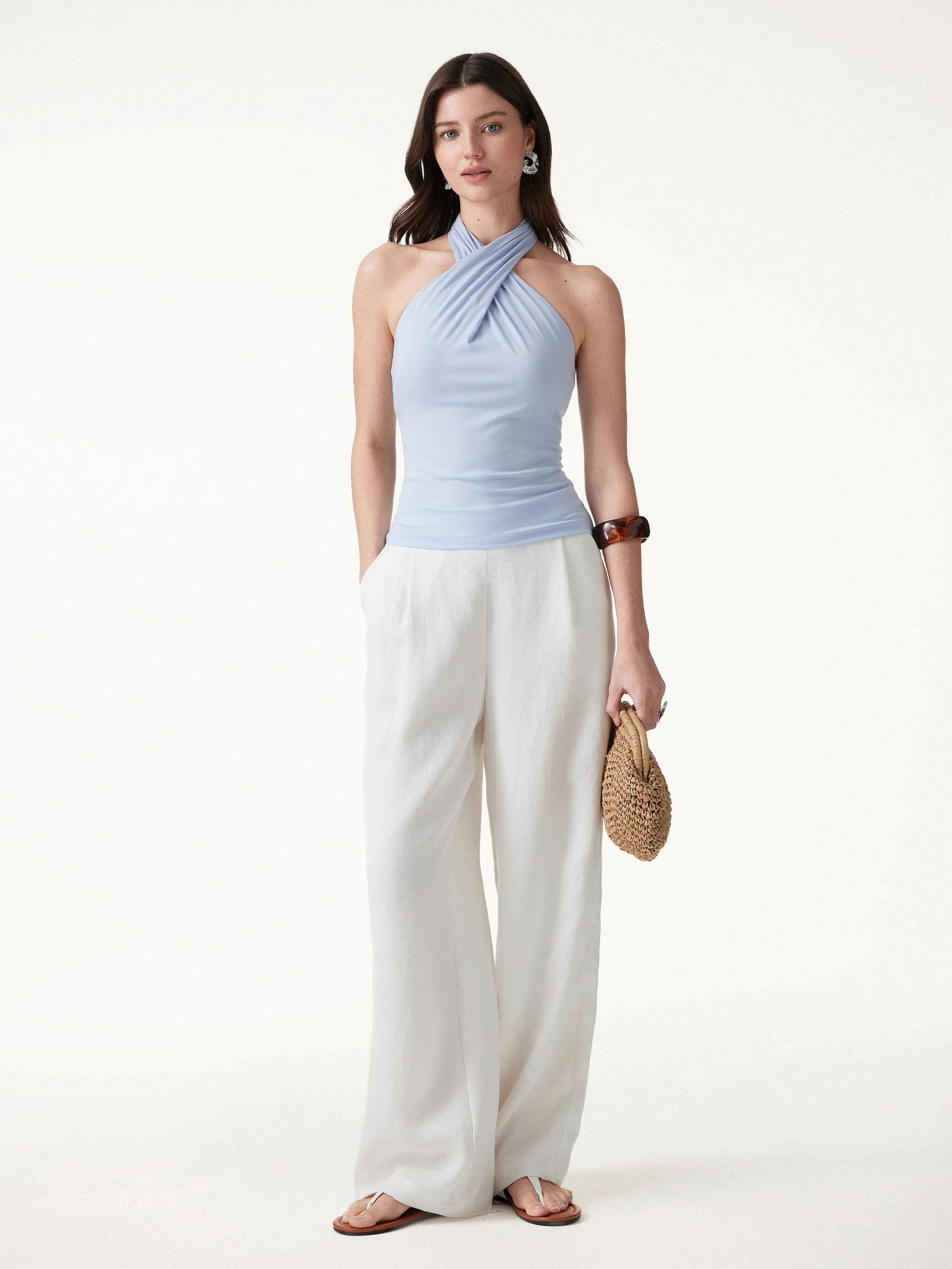 Criss Cross Halter Neck Going-Out Bra Top - Image 3
