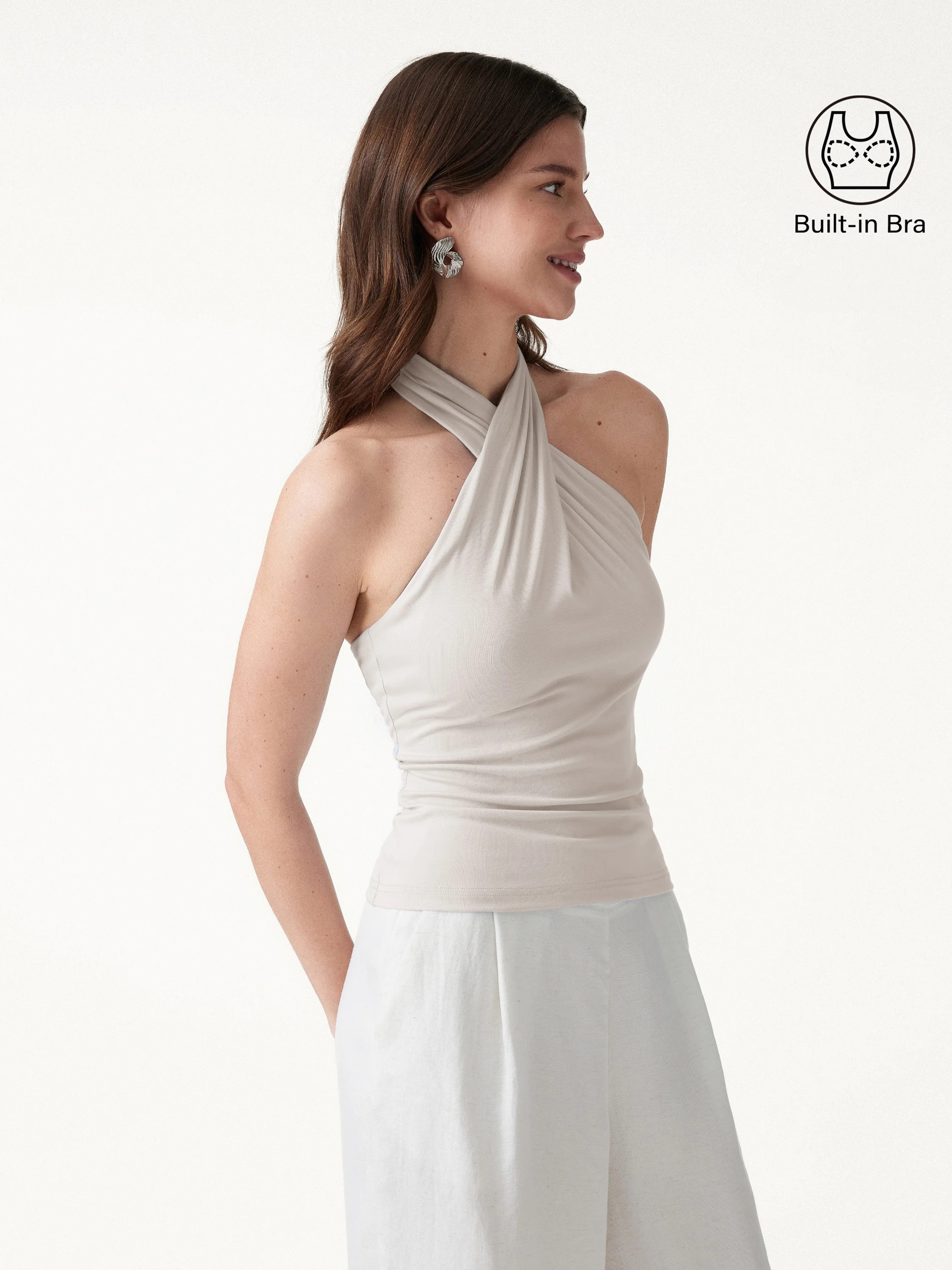 Criss Cross Halter Neck Going-Out Bra Top - Image 8