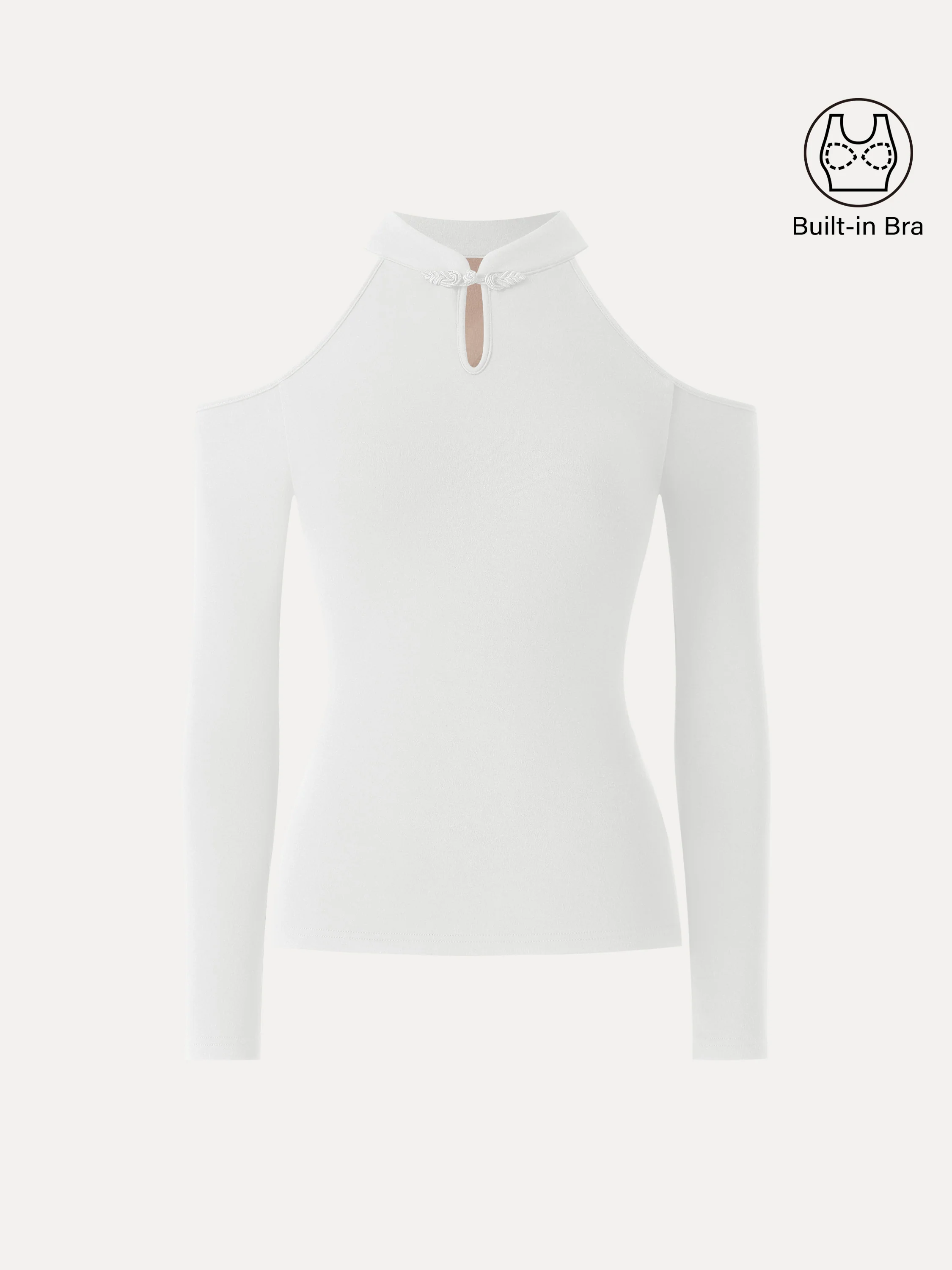Cutout Shoulder Mandarin Collar Going-out Bra Top Limited Edition - Image 10