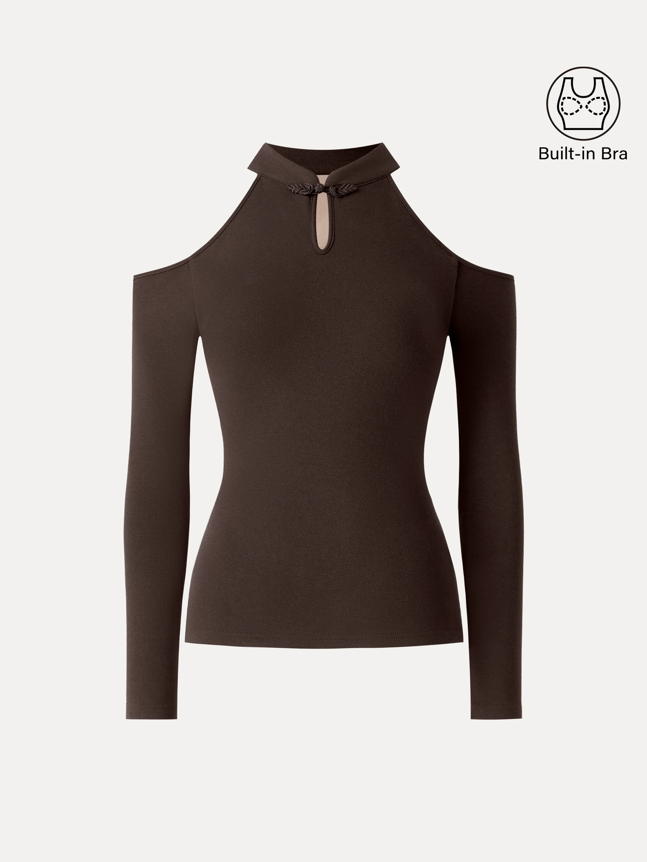 Cutout Shoulder Mandarin Collar Going-out Bra Top Limited Edition - Image 11