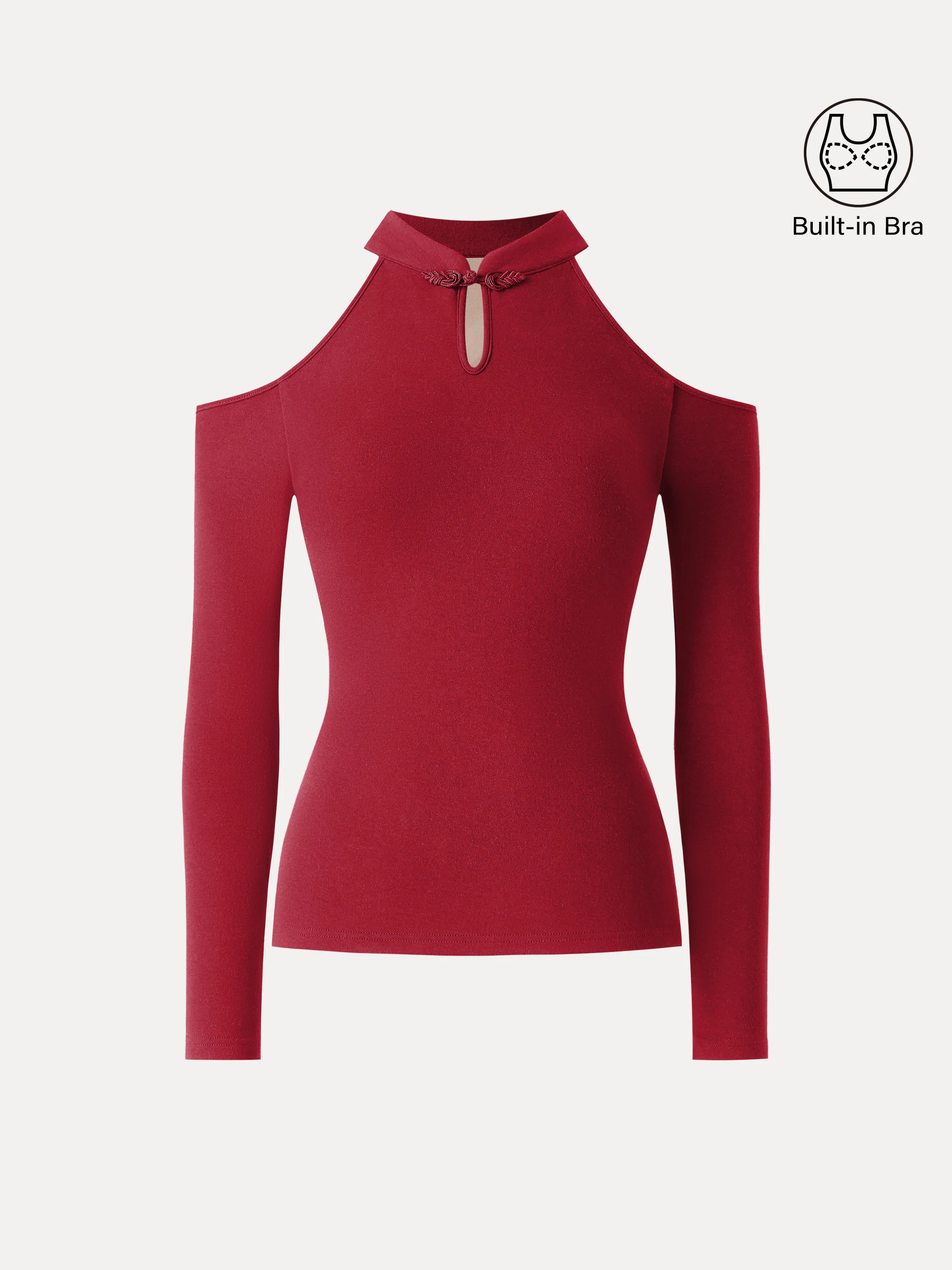 Cutout Shoulder Mandarin Collar Going-out Bra Top Limited Edition - Image 12