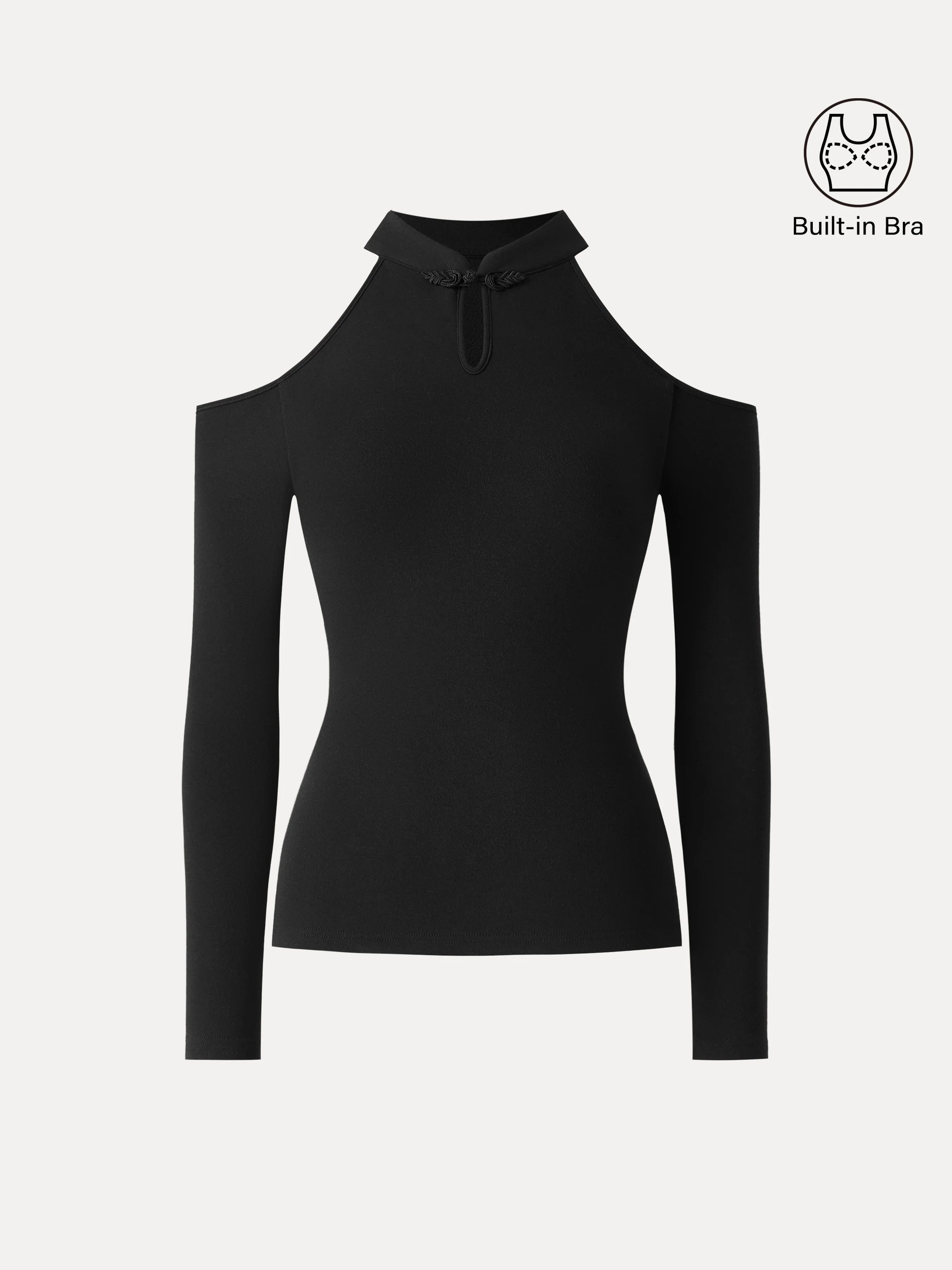 Cutout Shoulder Mandarin Collar Going-out Bra Top Limited Edition - Image 7