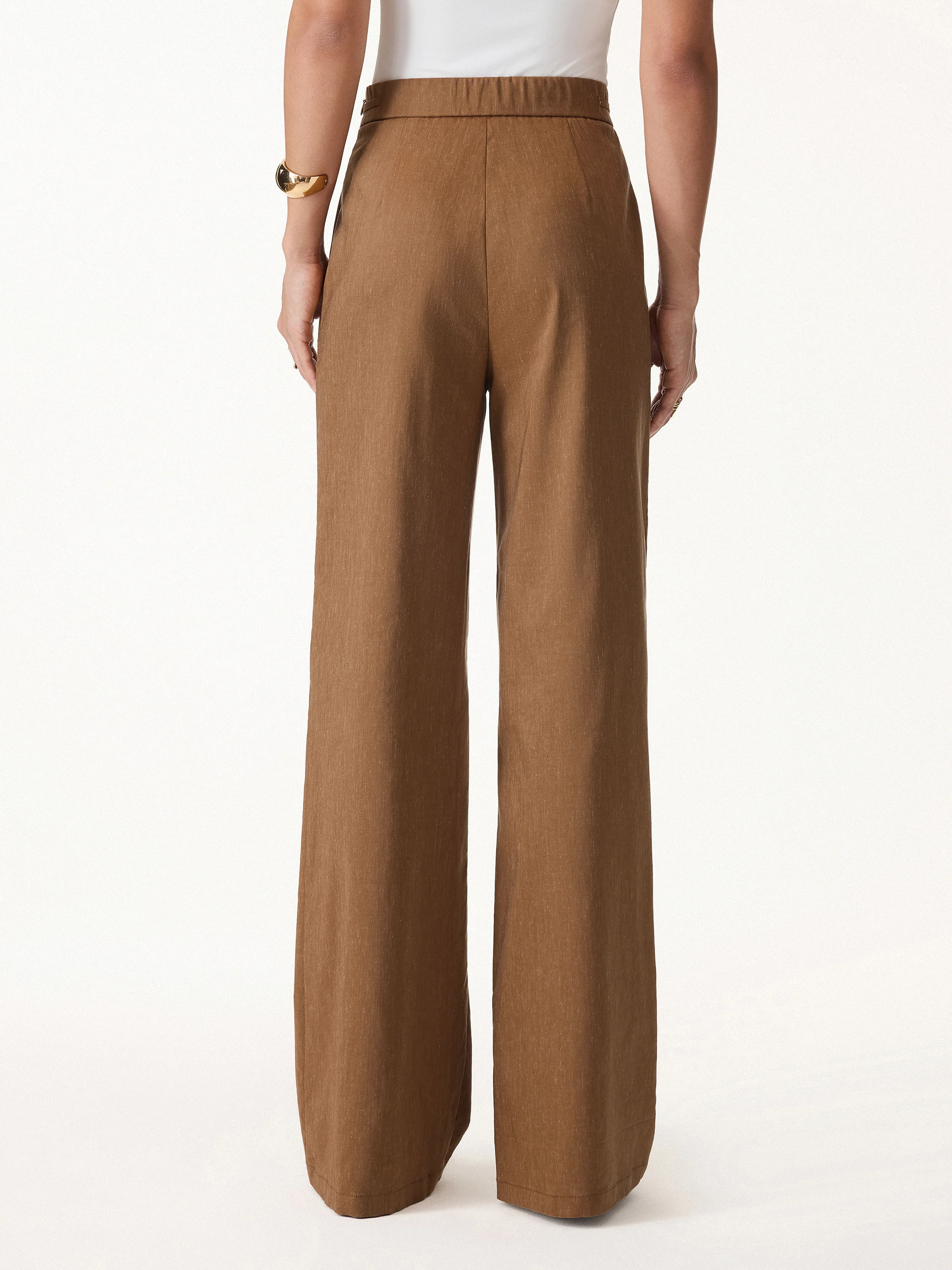 Drawstring Wide Leg Pant with Pockets - Image 5