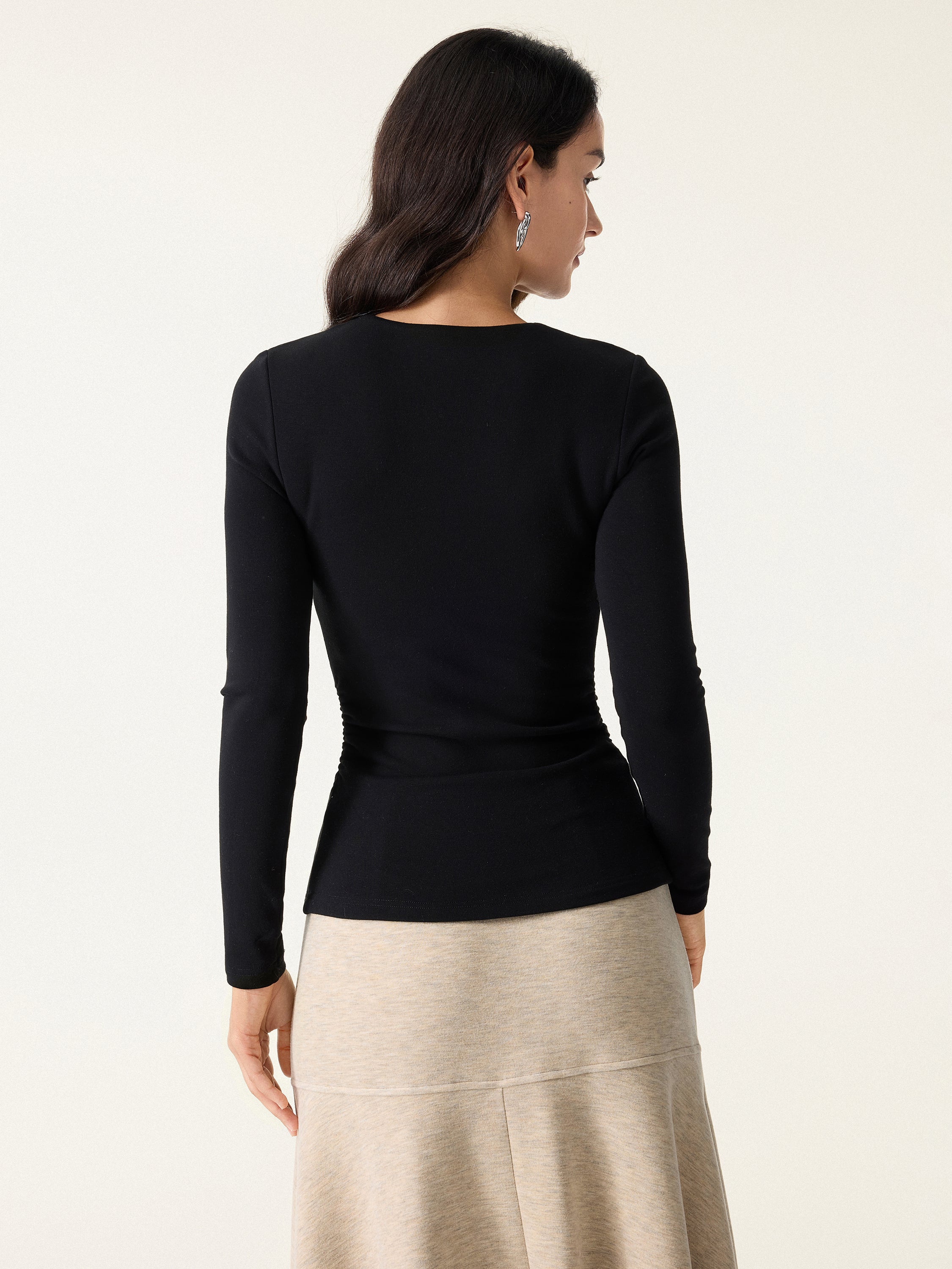 V-Neck Ruched Sides Bra Top - Image 4