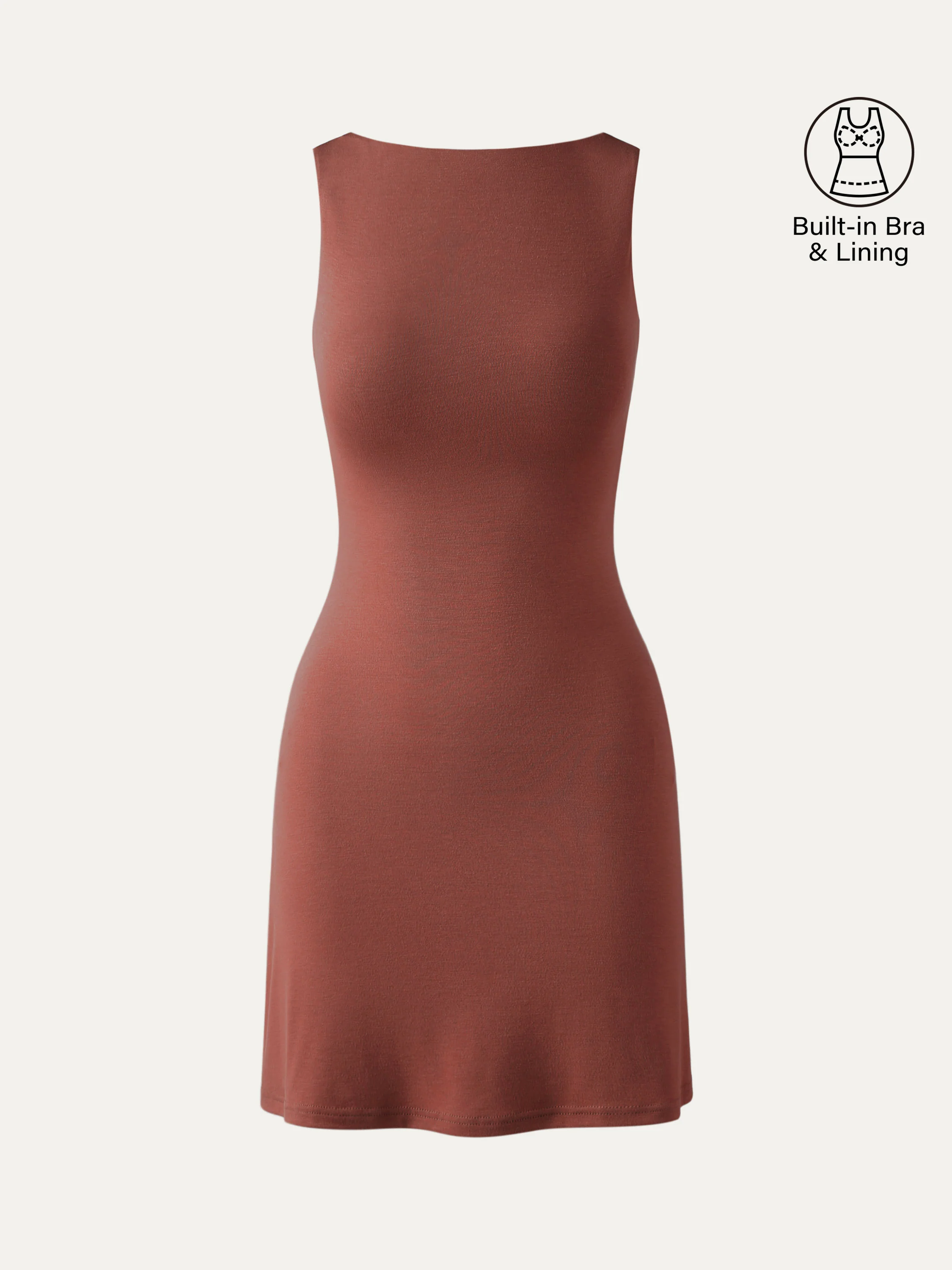 Cooling Open Back Bandless Bra Mini Dress - Image 14