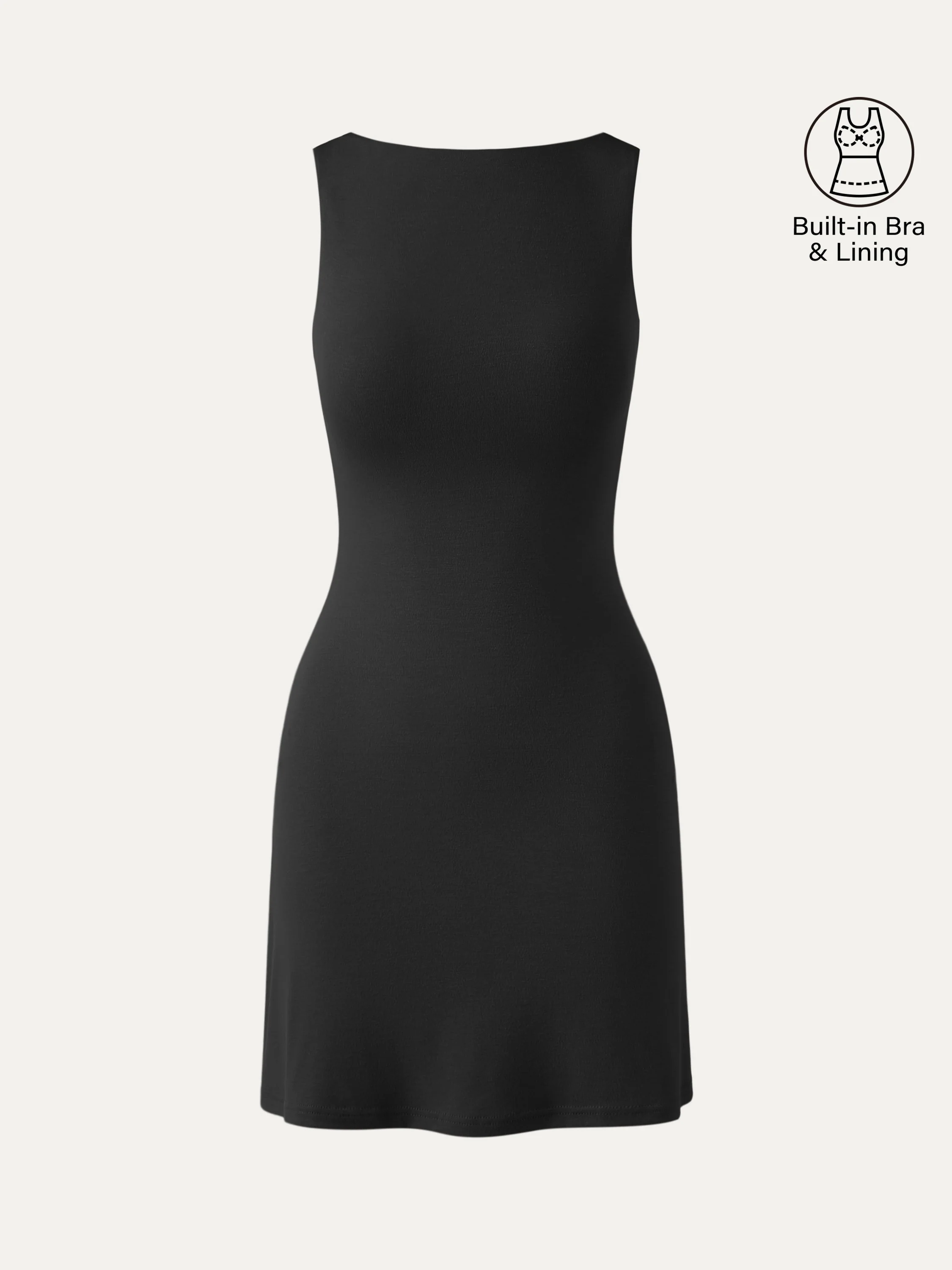 Cooling Open Back Bandless Bra Mini Dress - Image 8