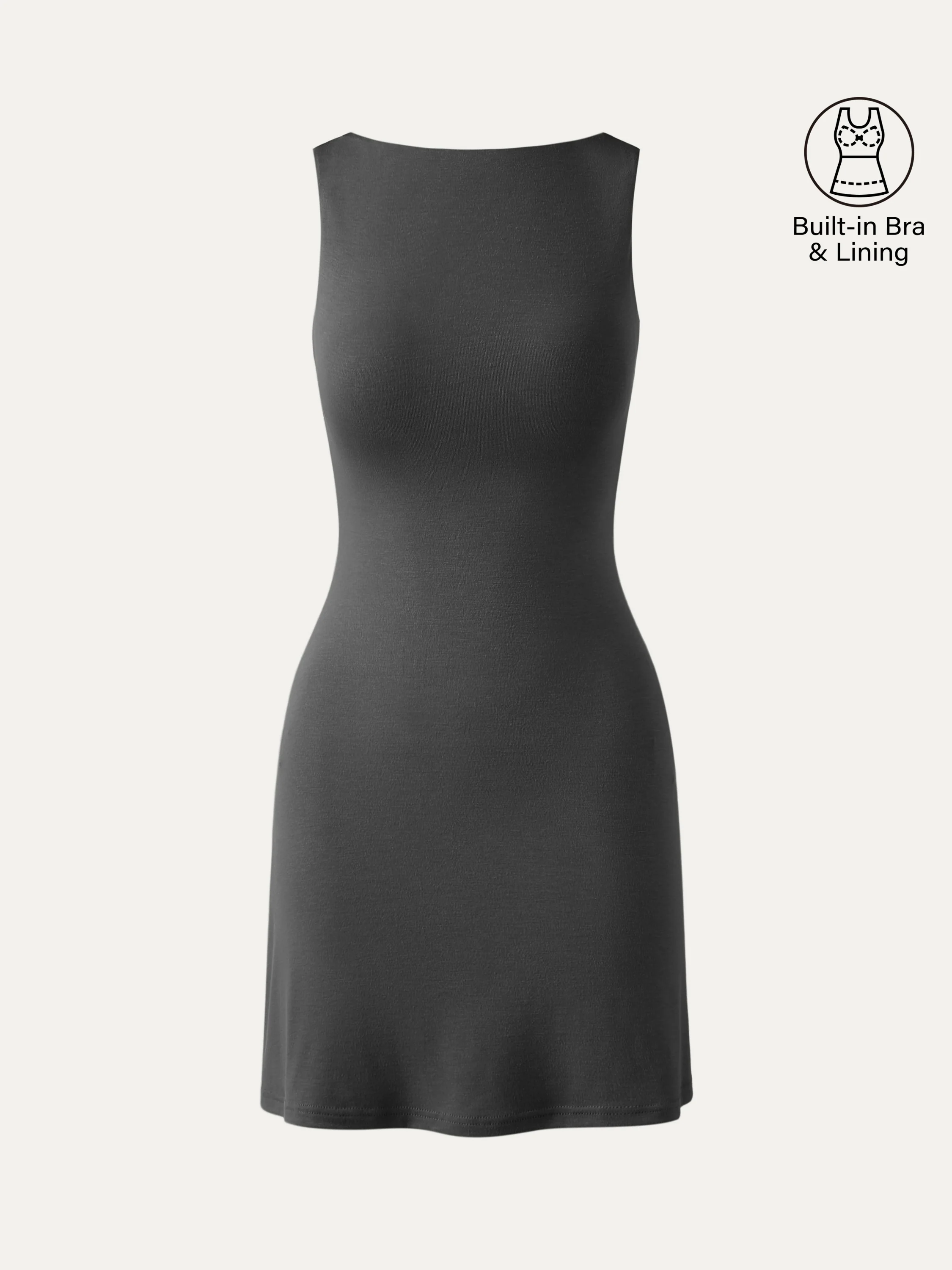 Cooling Open Back Bandless Bra Mini Dress - Image 9