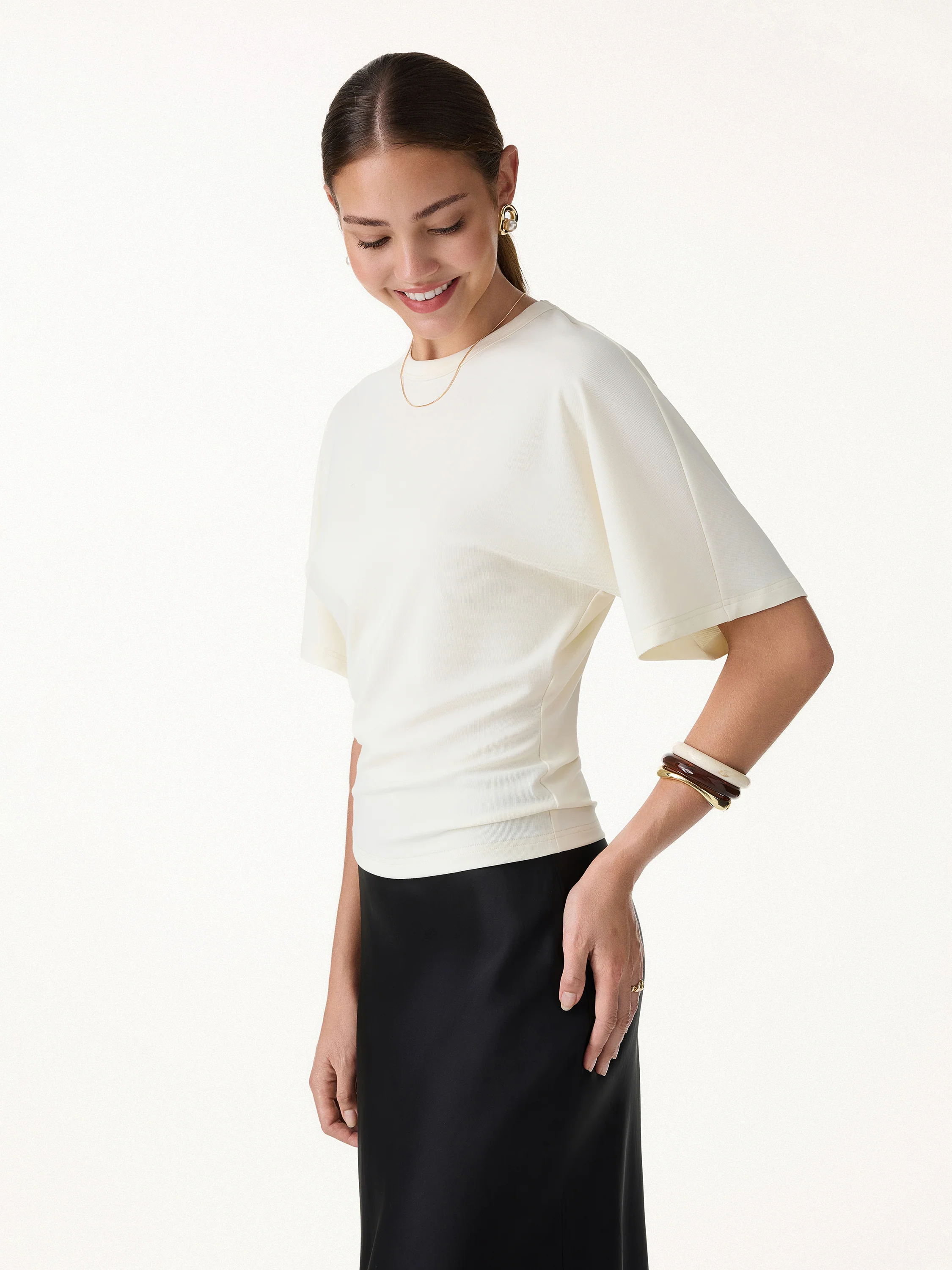 Elevated Cotton-Blend Essential Tee - Image 4