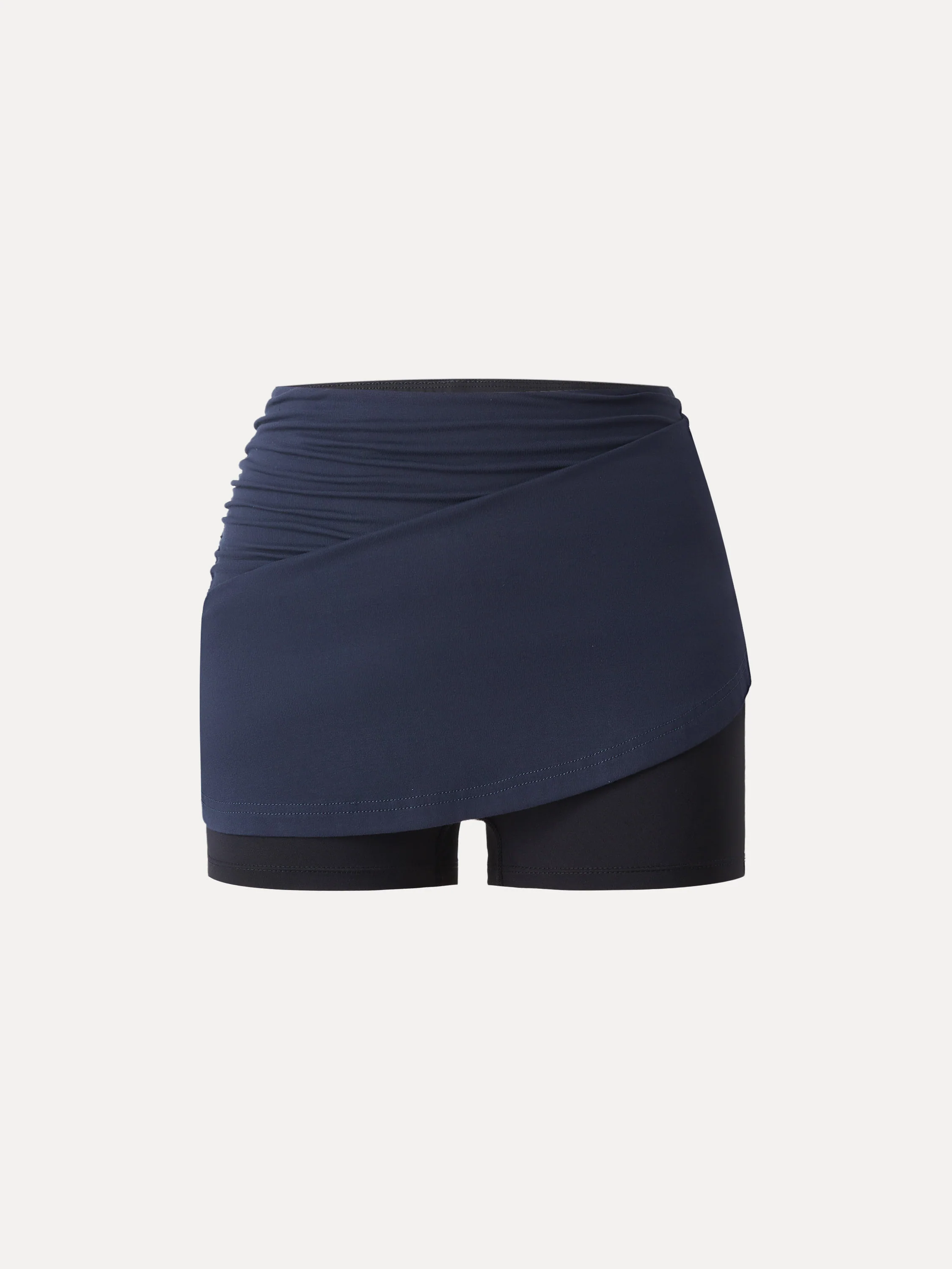 Essential Ruched Mini Circle Skirt with Lined Shorts - Image 6
