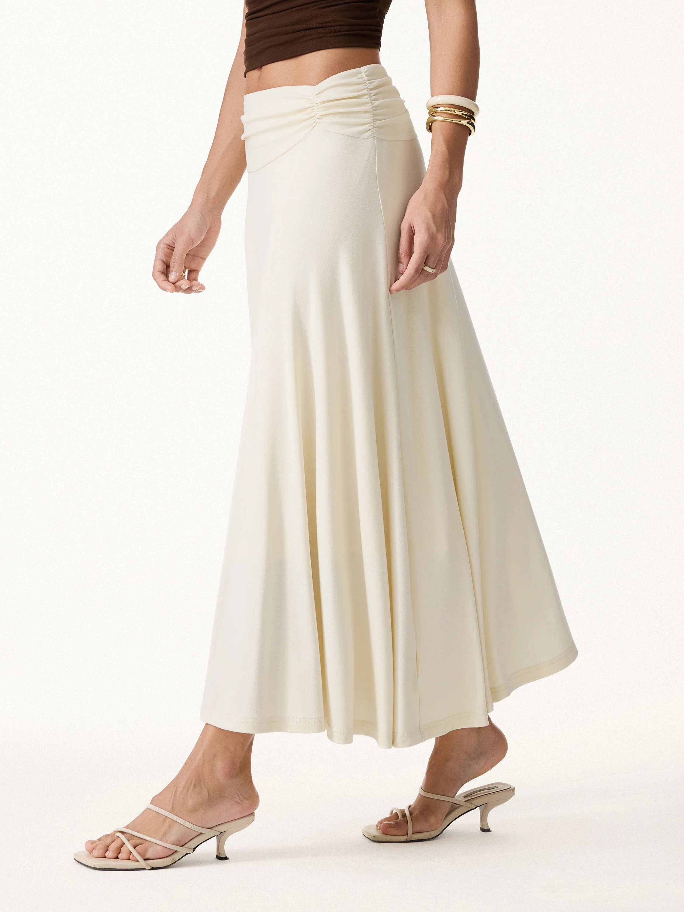 European Linen Flowy Vacay Maxi Skirt - Image 3
