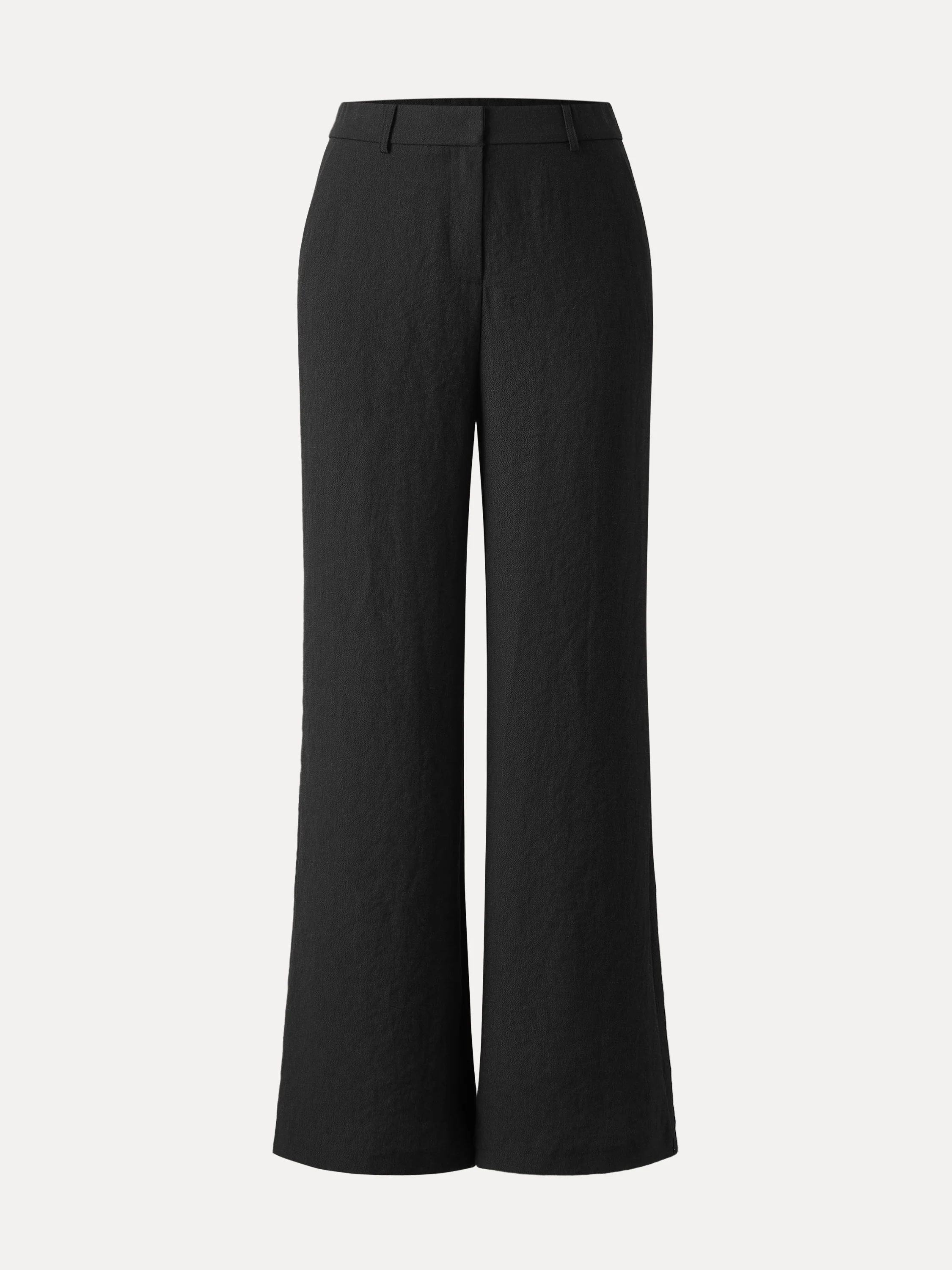 European Linen Mid Rise Flared Pant with Pockets - Image 10