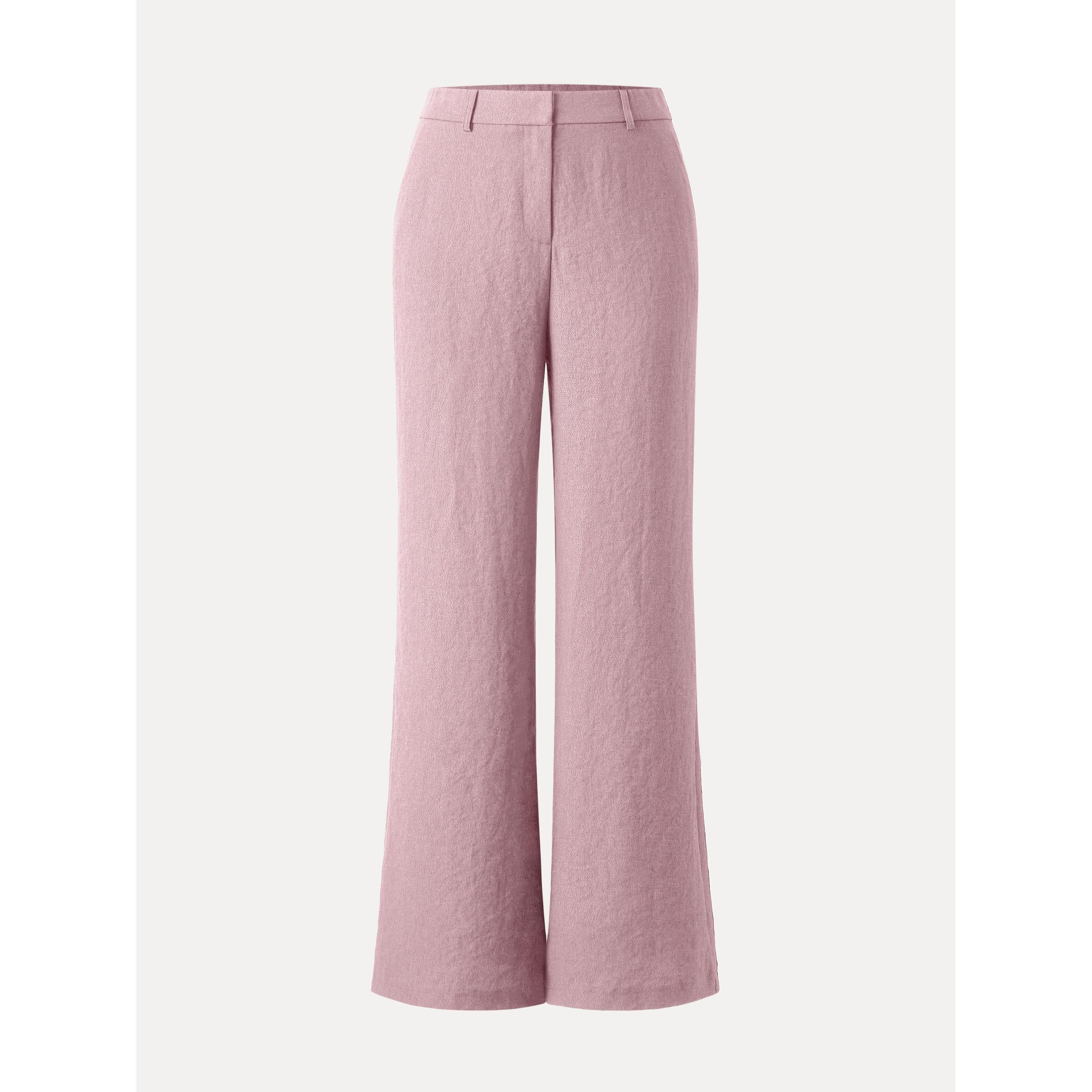 European Linen Mid Rise Flared Pant with Pockets - Image 13
