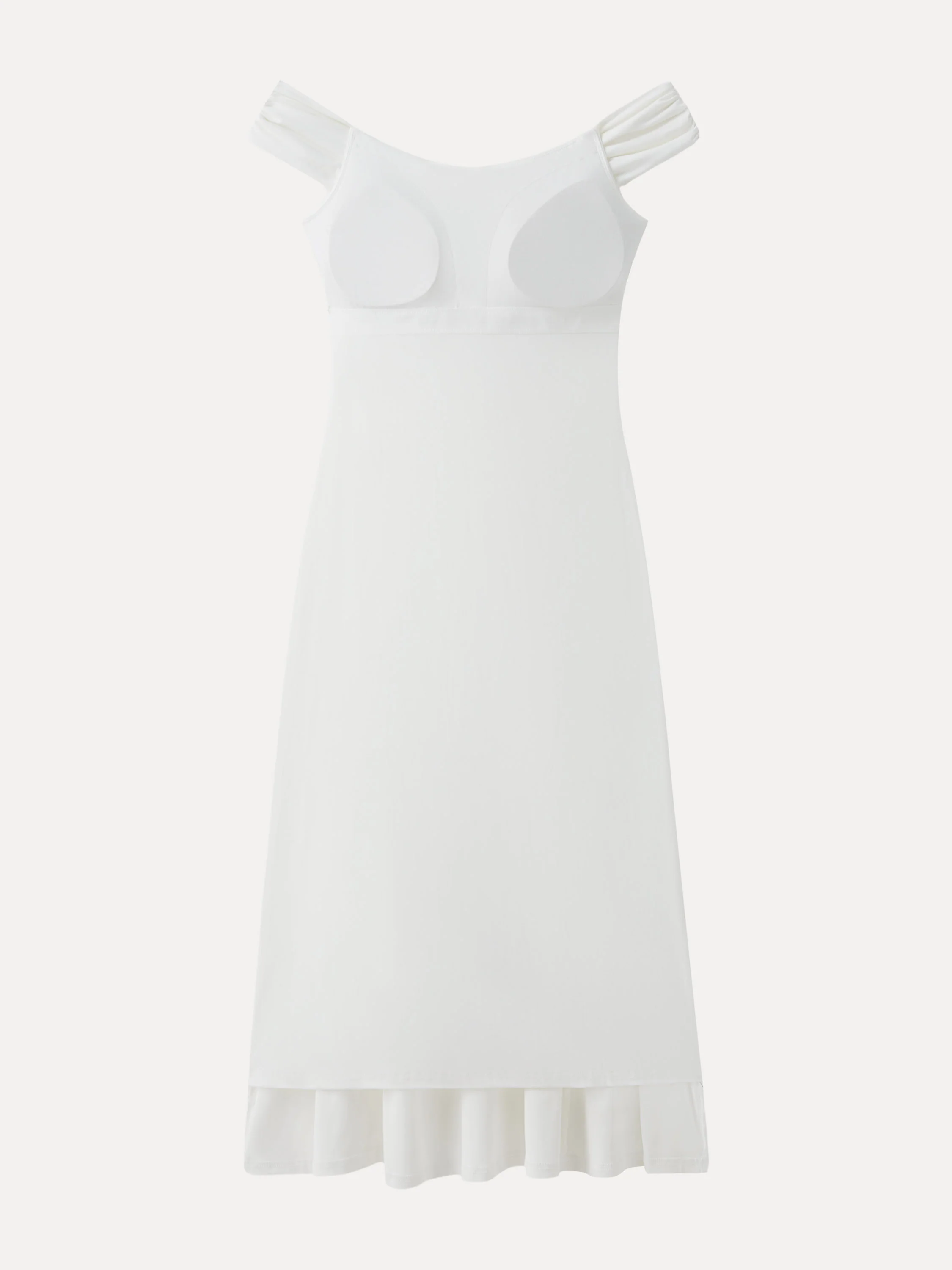 Flowy Criss Cross Off-shoulder Midi Bra Dress - Image 5