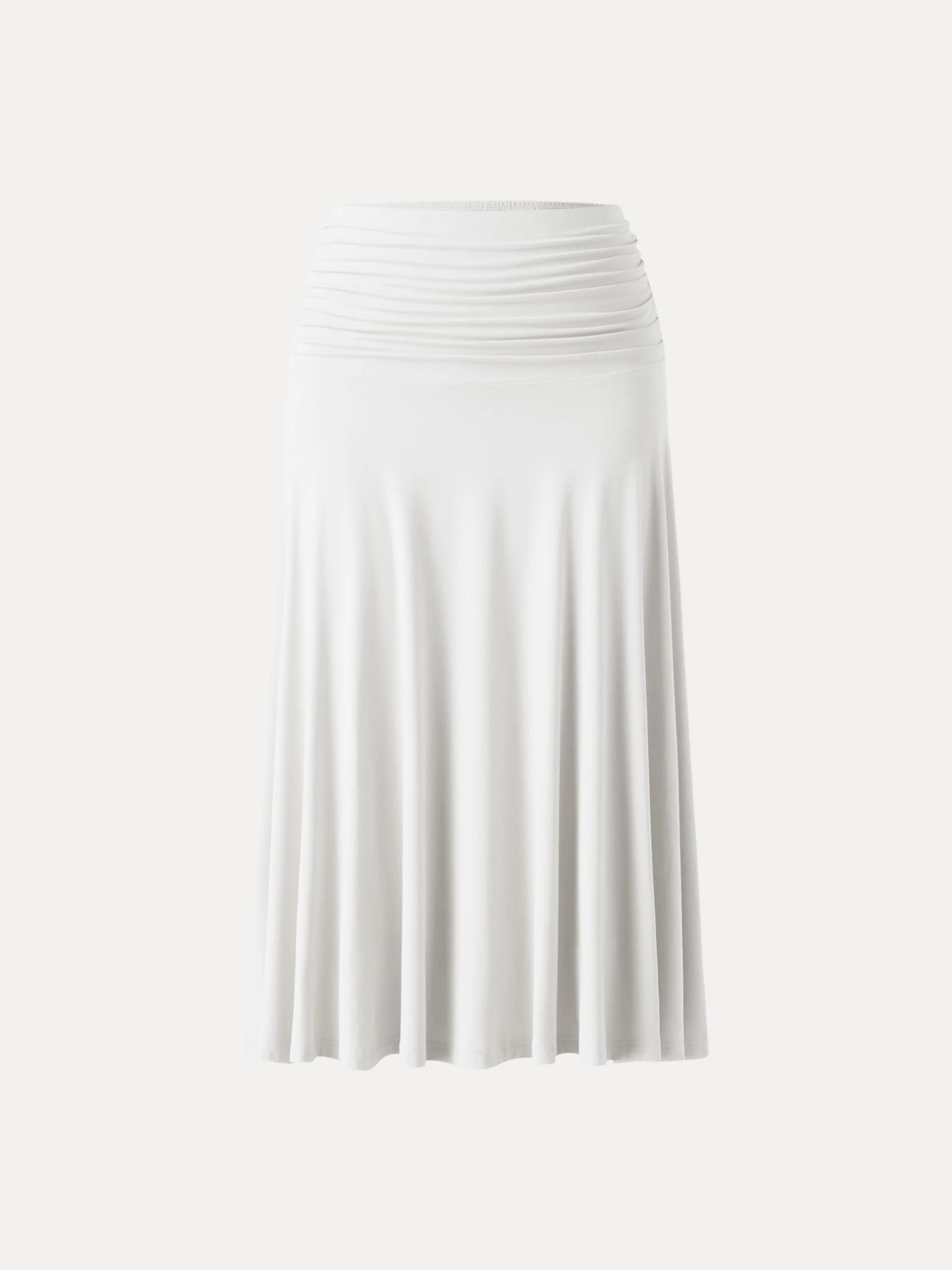 Flowy Side Ruched A-line Midi Skirt - Image 11