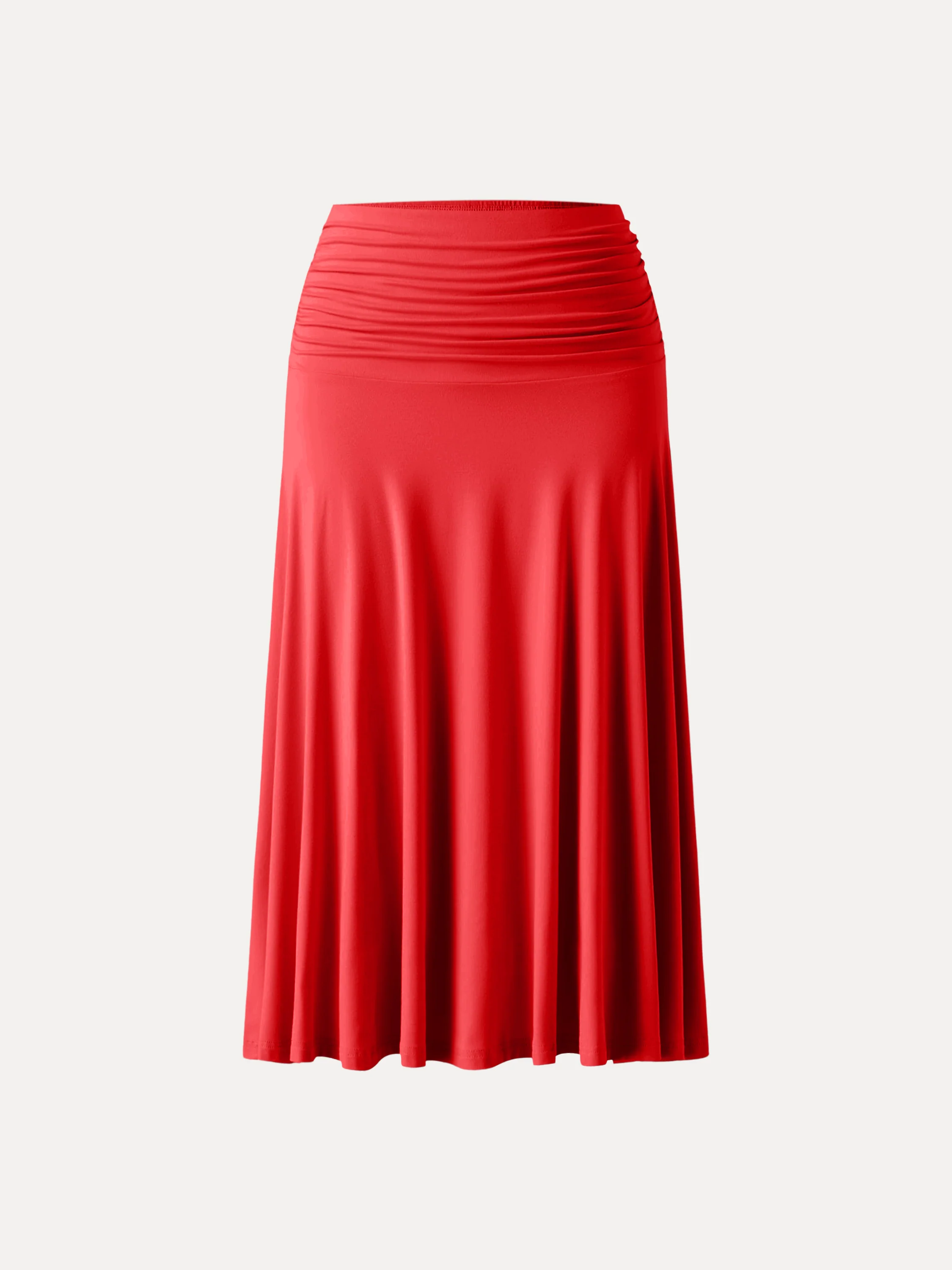 Flowy Side Ruched A-line Midi Skirt - Image 15
