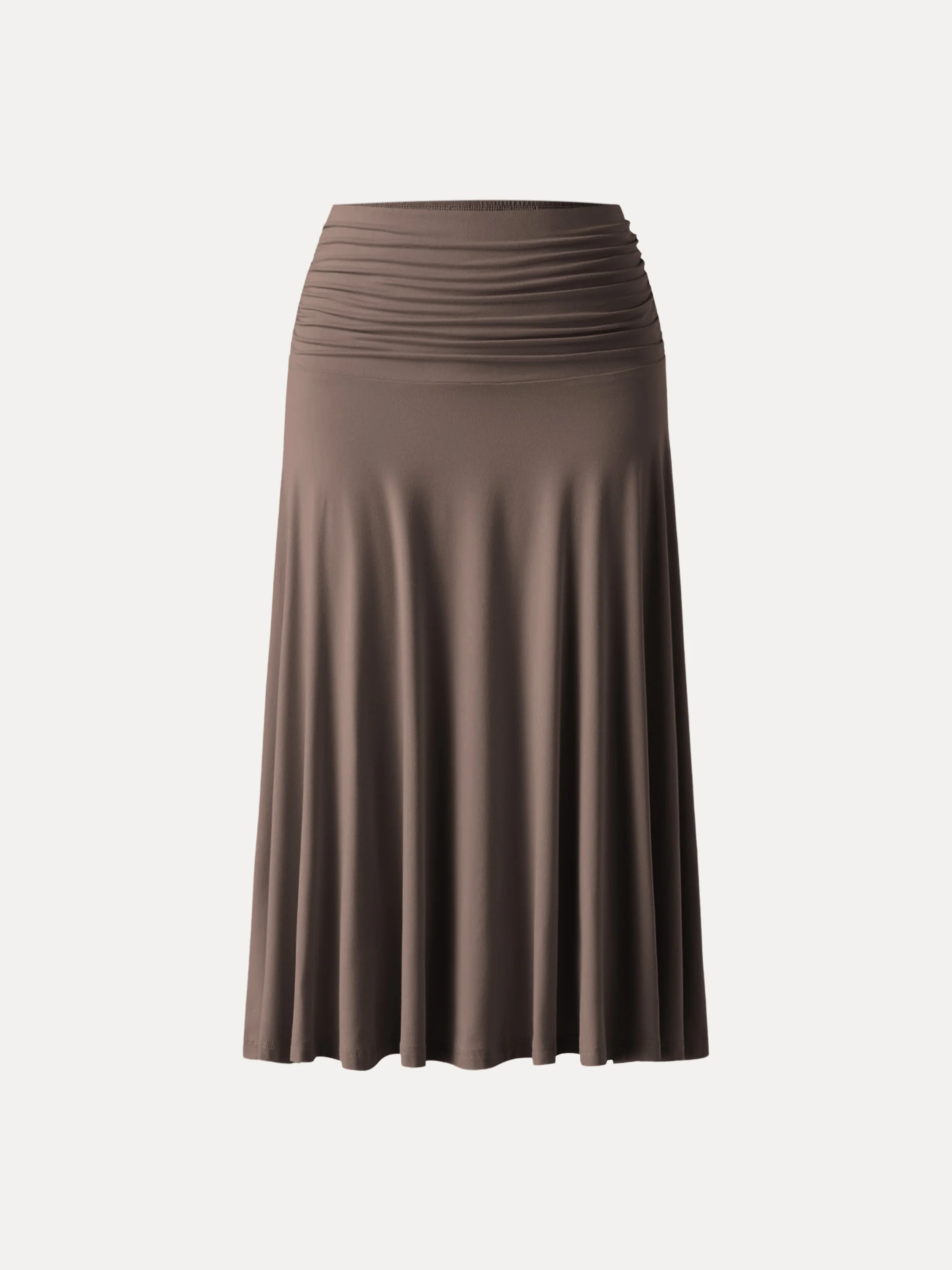 Flowy Side Ruched A-line Midi Skirt - Image 18