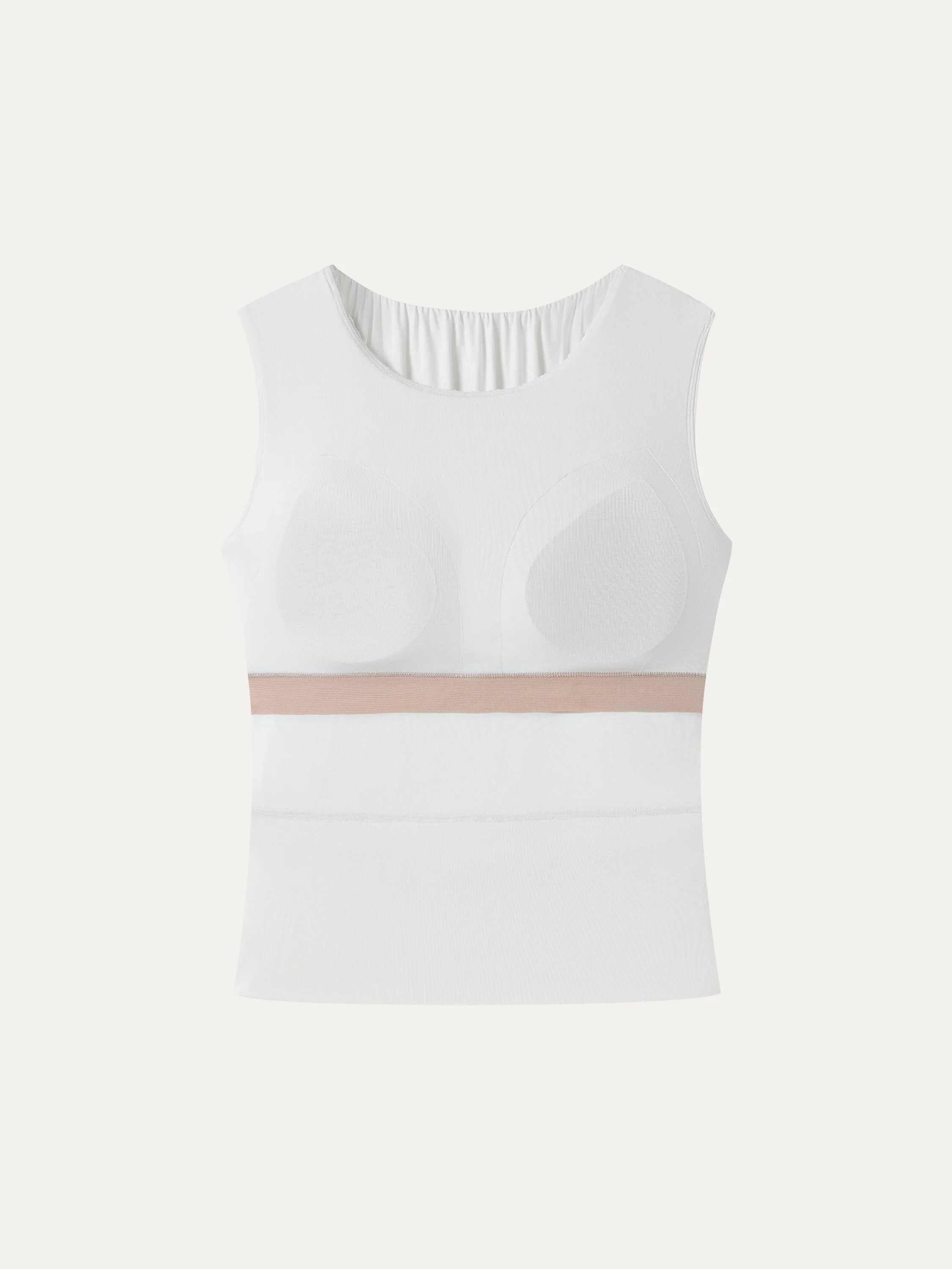 Round Neck Gathered Sleeveless Bra Top - Image 6