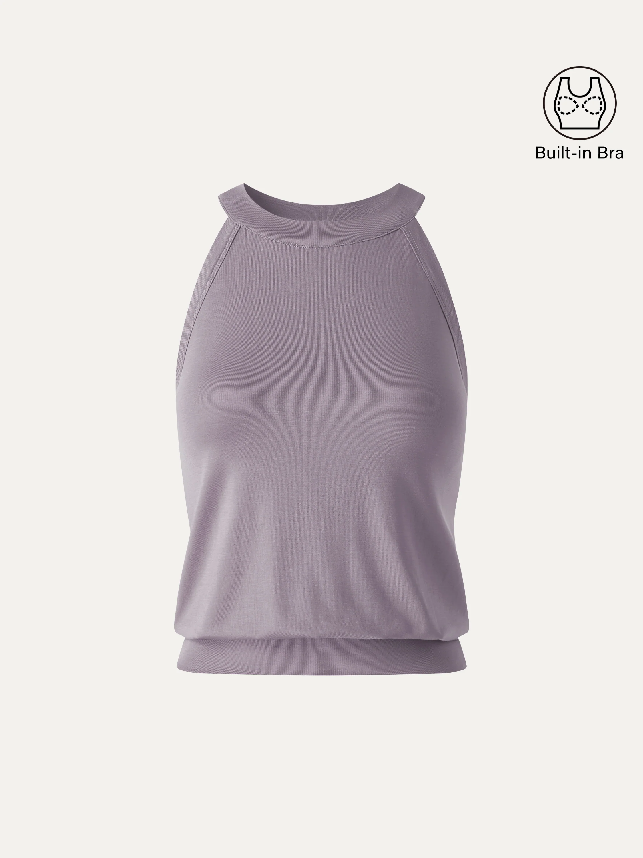 Halter Neck Banded Hem Bra Tank - Image 12