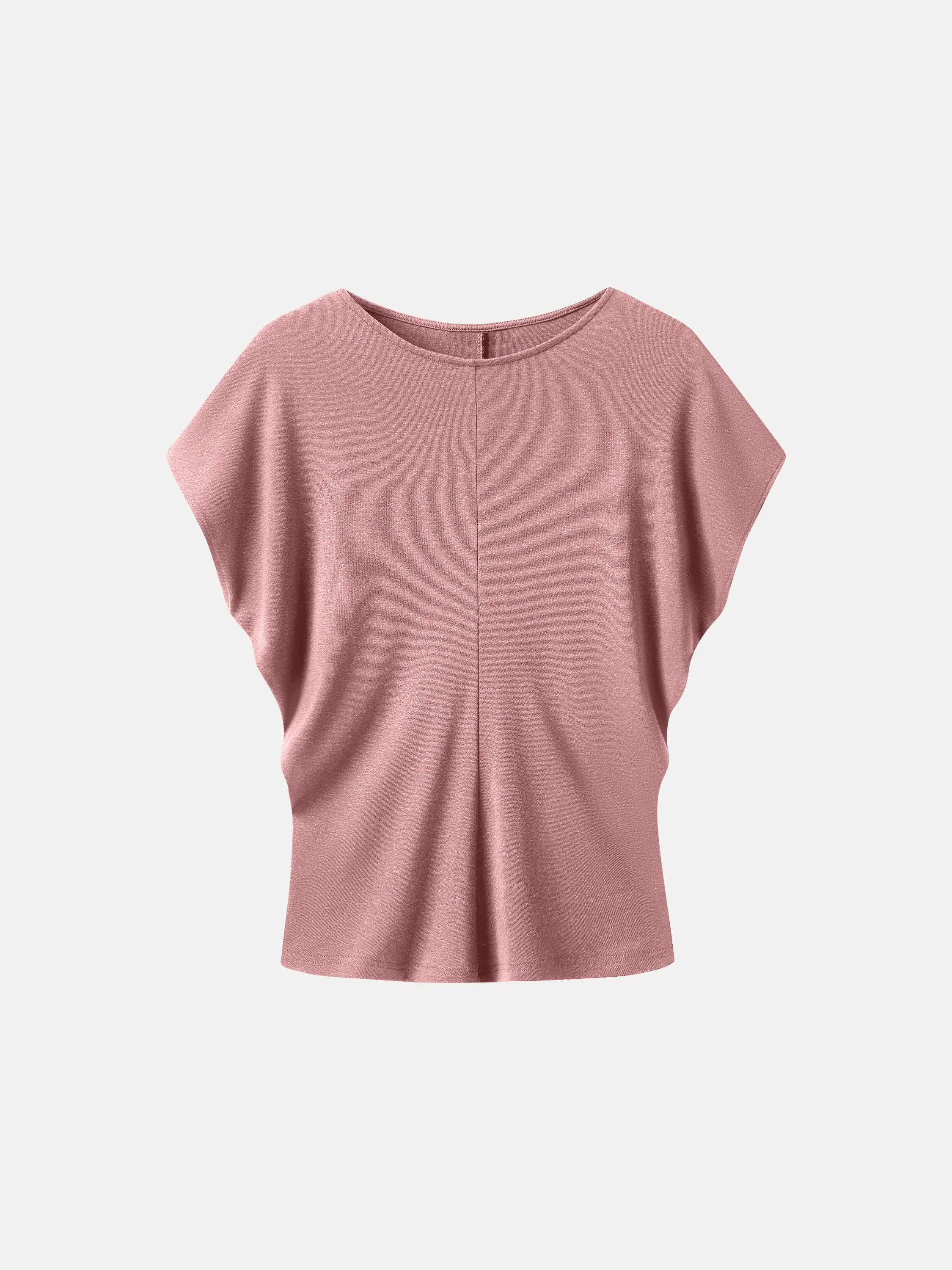 Linen-Blend Round Neck Relaxed Summer Top - Image 14