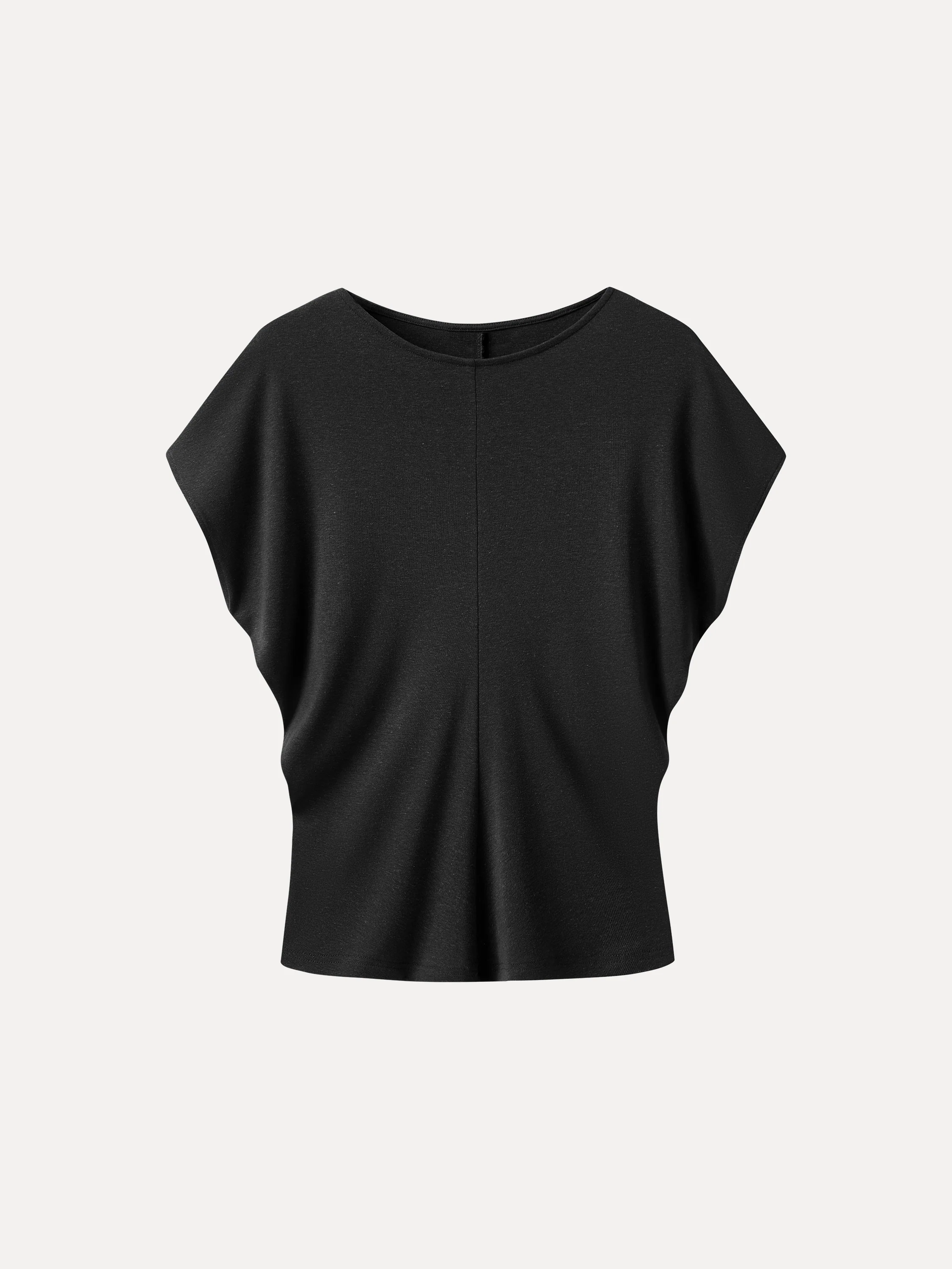 Linen-Blend Round Neck Relaxed Summer Top - Image 16