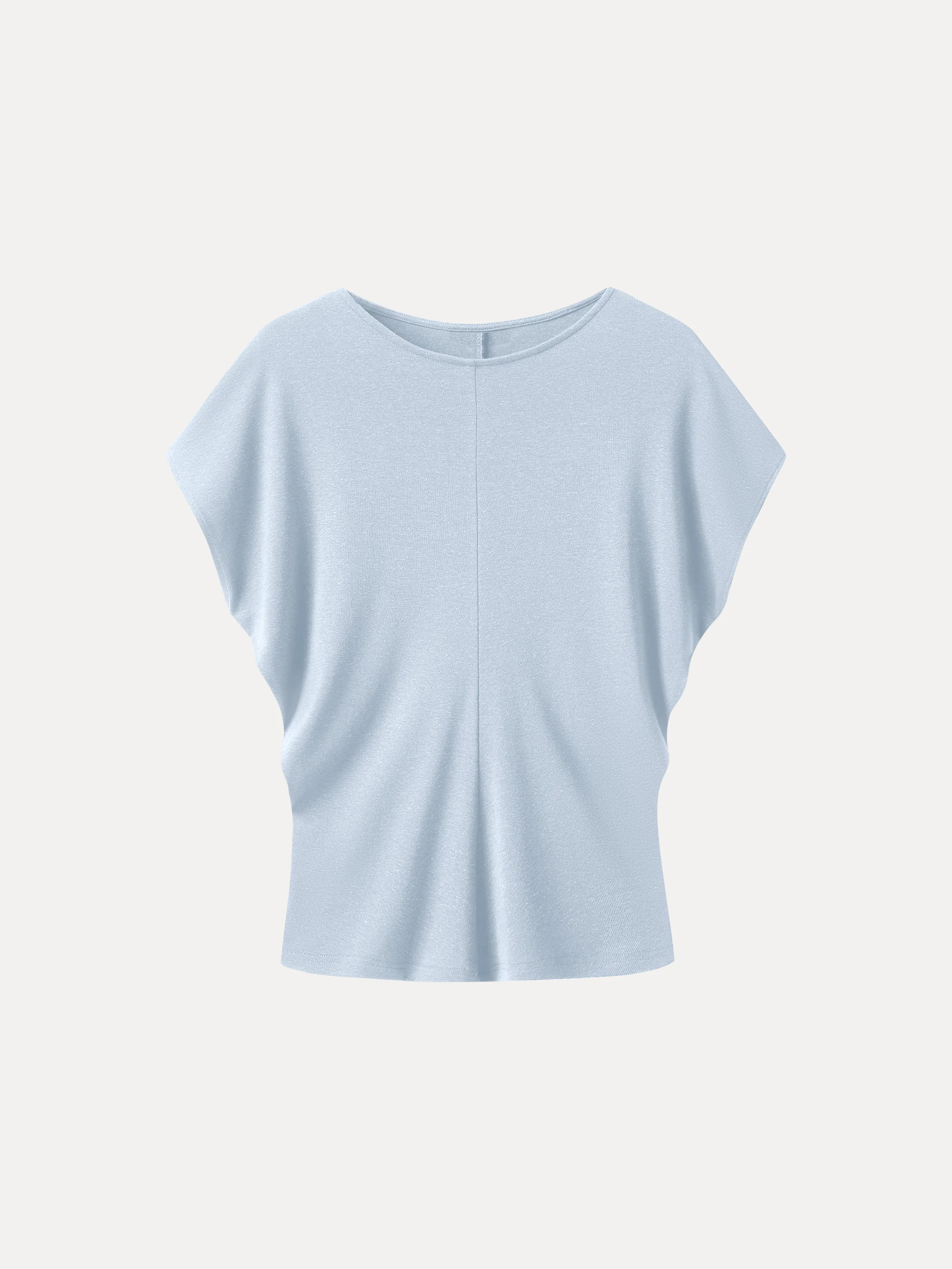 Linen-Blend Round Neck Relaxed Summer Top - Image 7