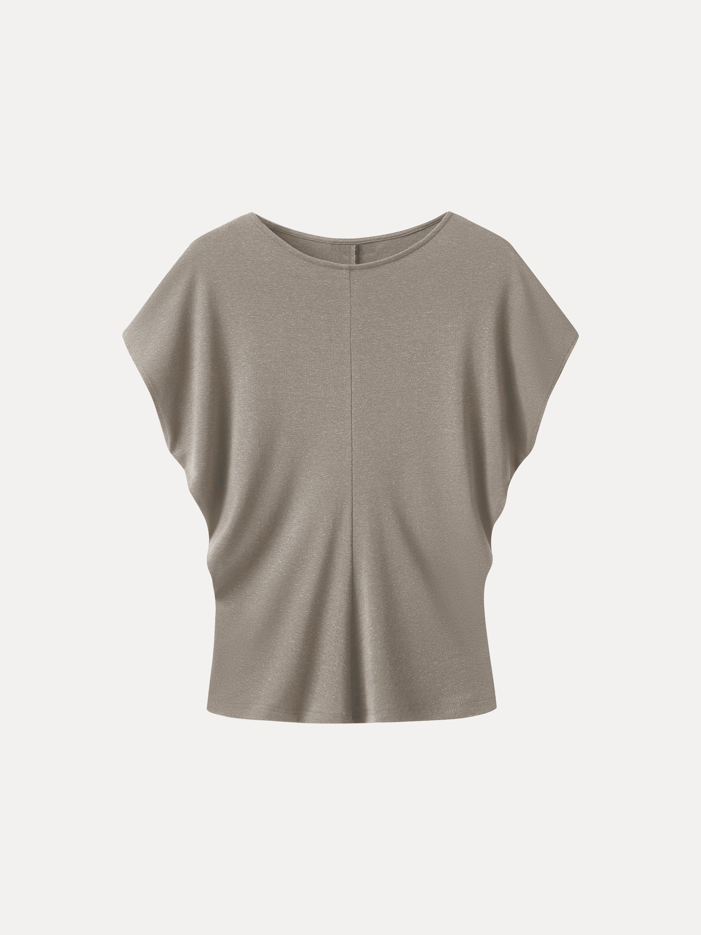 Linen-Blend Round Neck Relaxed Summer Top - Image 9