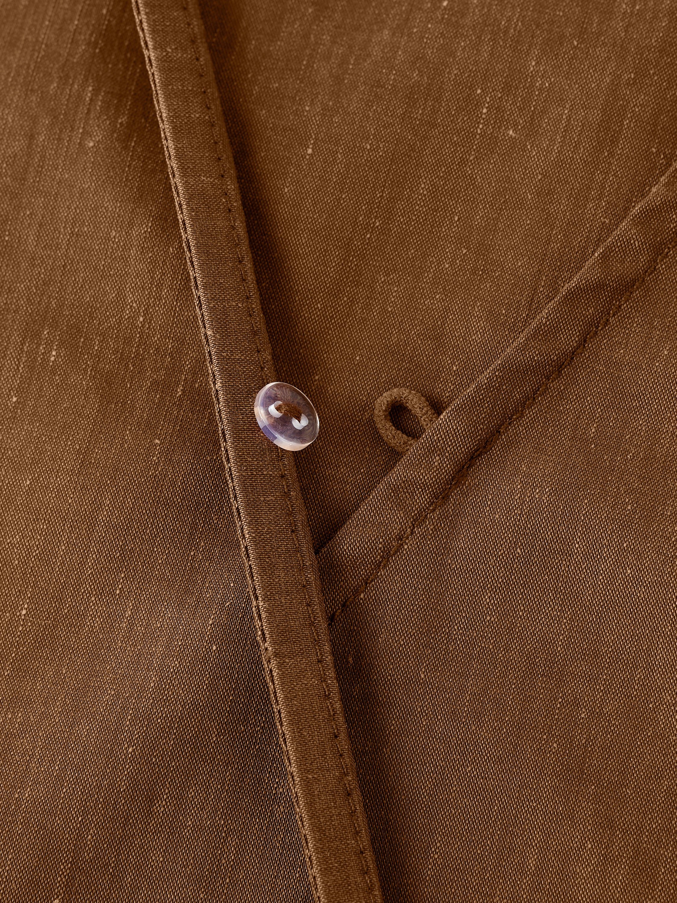 Linen Blend Surplice Top with Side Twist - Image 6