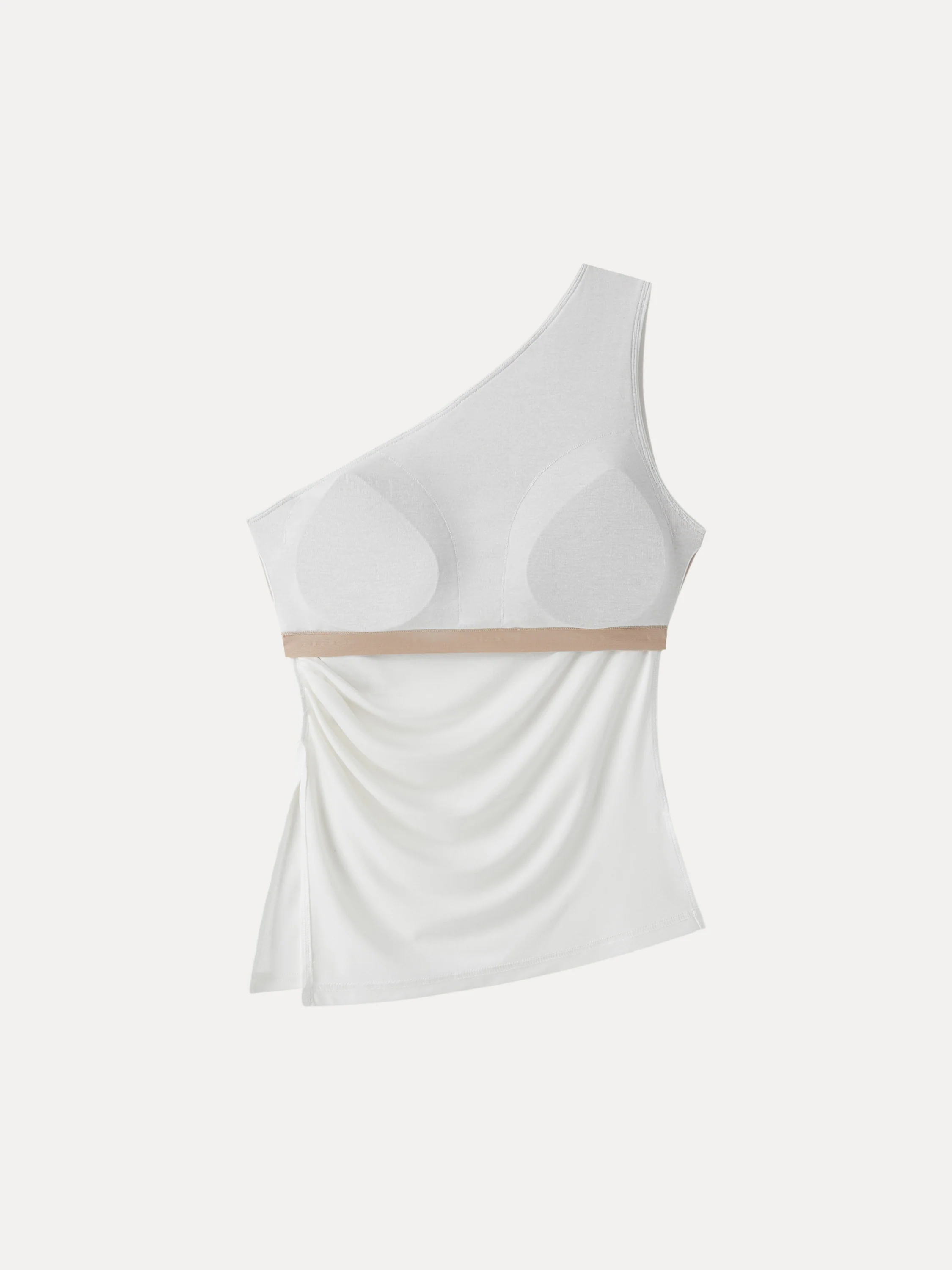 Linen Knit One Shoulder Bra Tank - Image 6