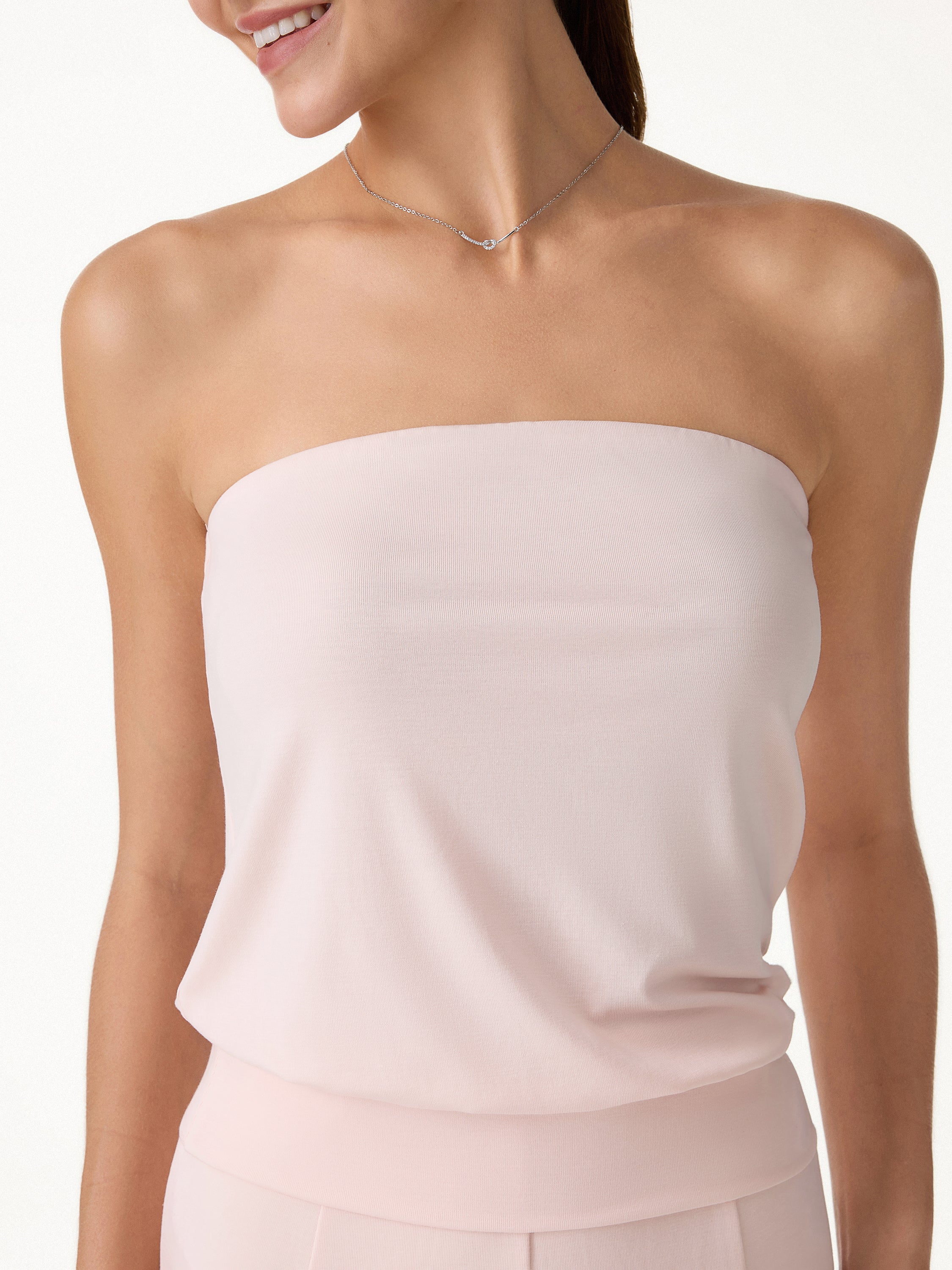Lyocell Bandeau Banded Hem Bra Top - Image 4