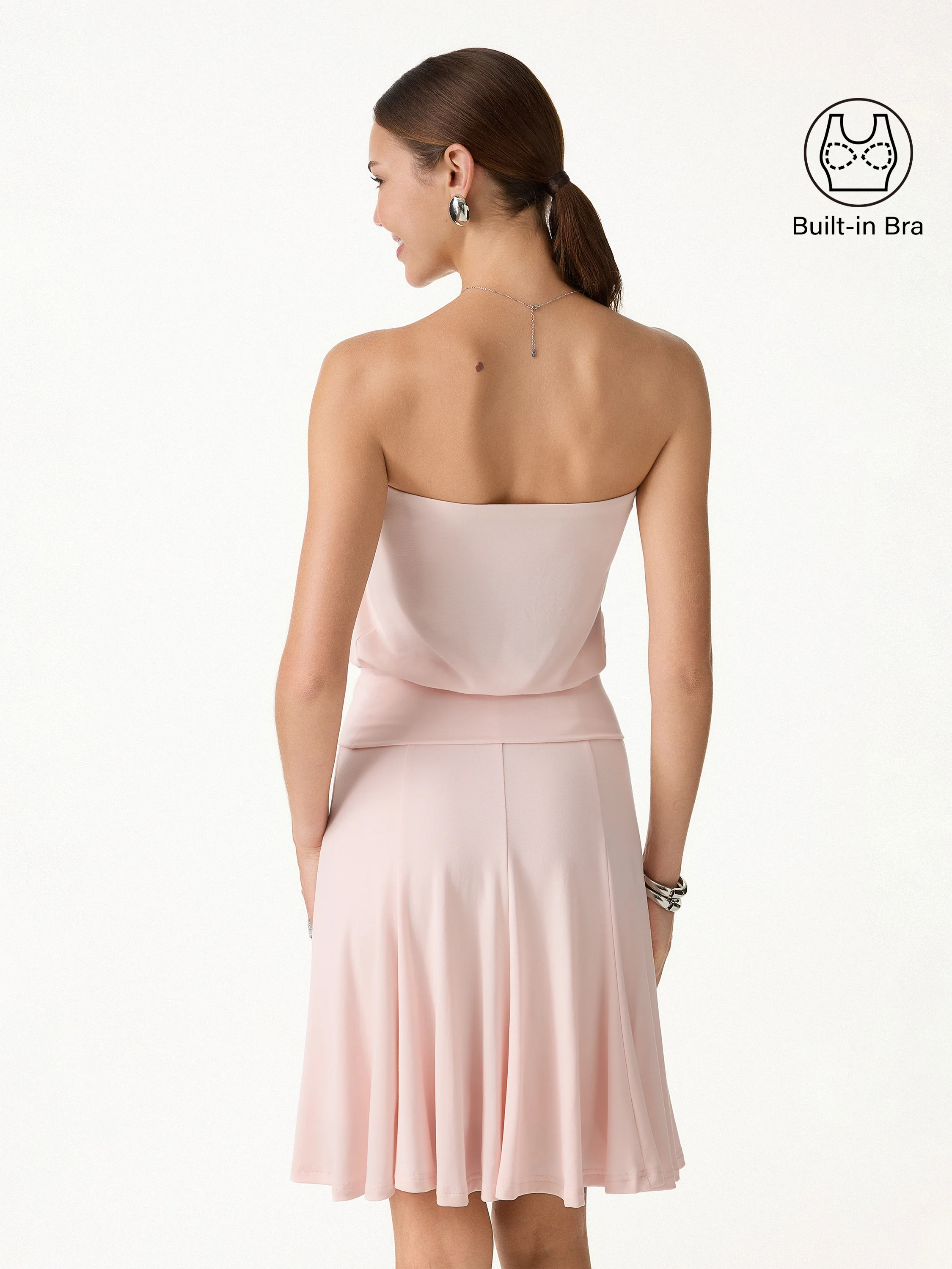 Lyocell Bandeau Banded Hem Bra Top - Image 5