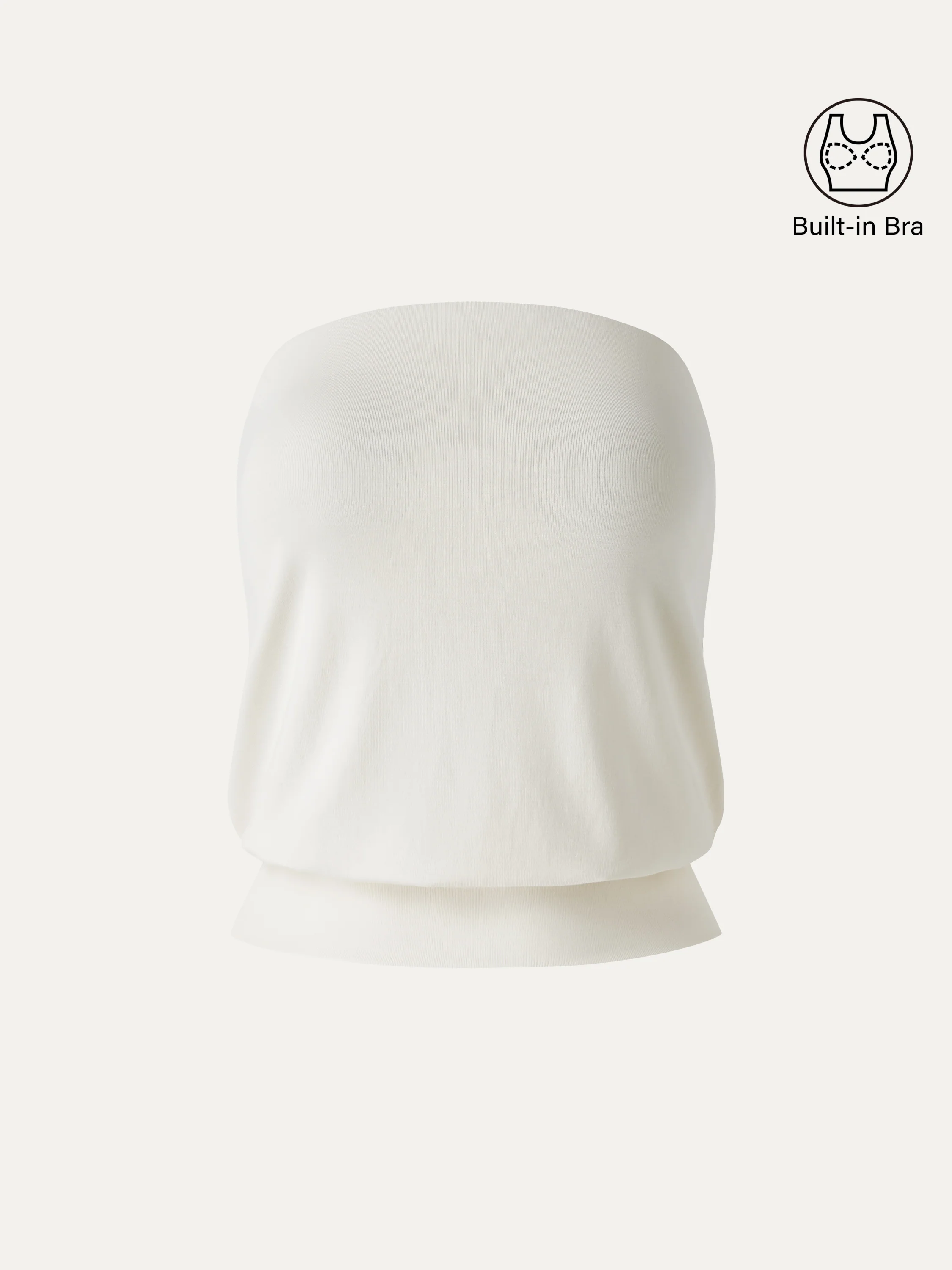 Lyocell Bandeau Banded Hem Bra Top - Image 8