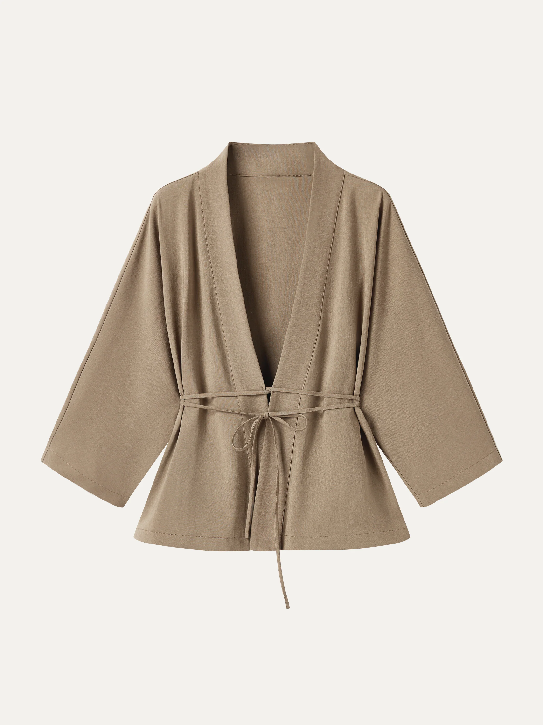 Lyocell-Linen 3/4 Sleeve Cardigan - Image 6