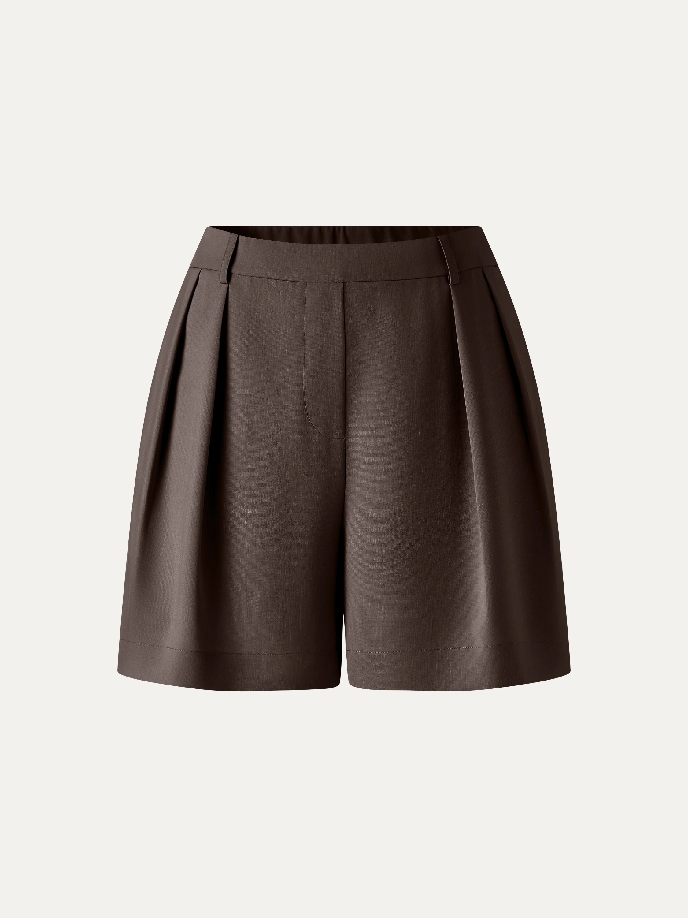 Lyocell-Linen Tailored Shorts with Pockets - Image 11