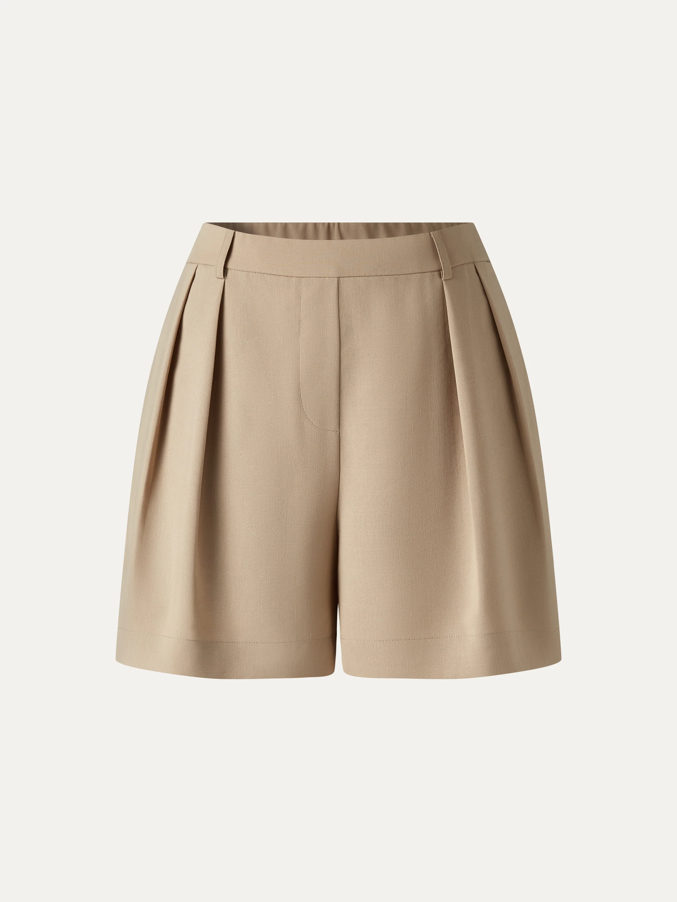 Lyocell-Linen Tailored Shorts with Pockets - Image 6