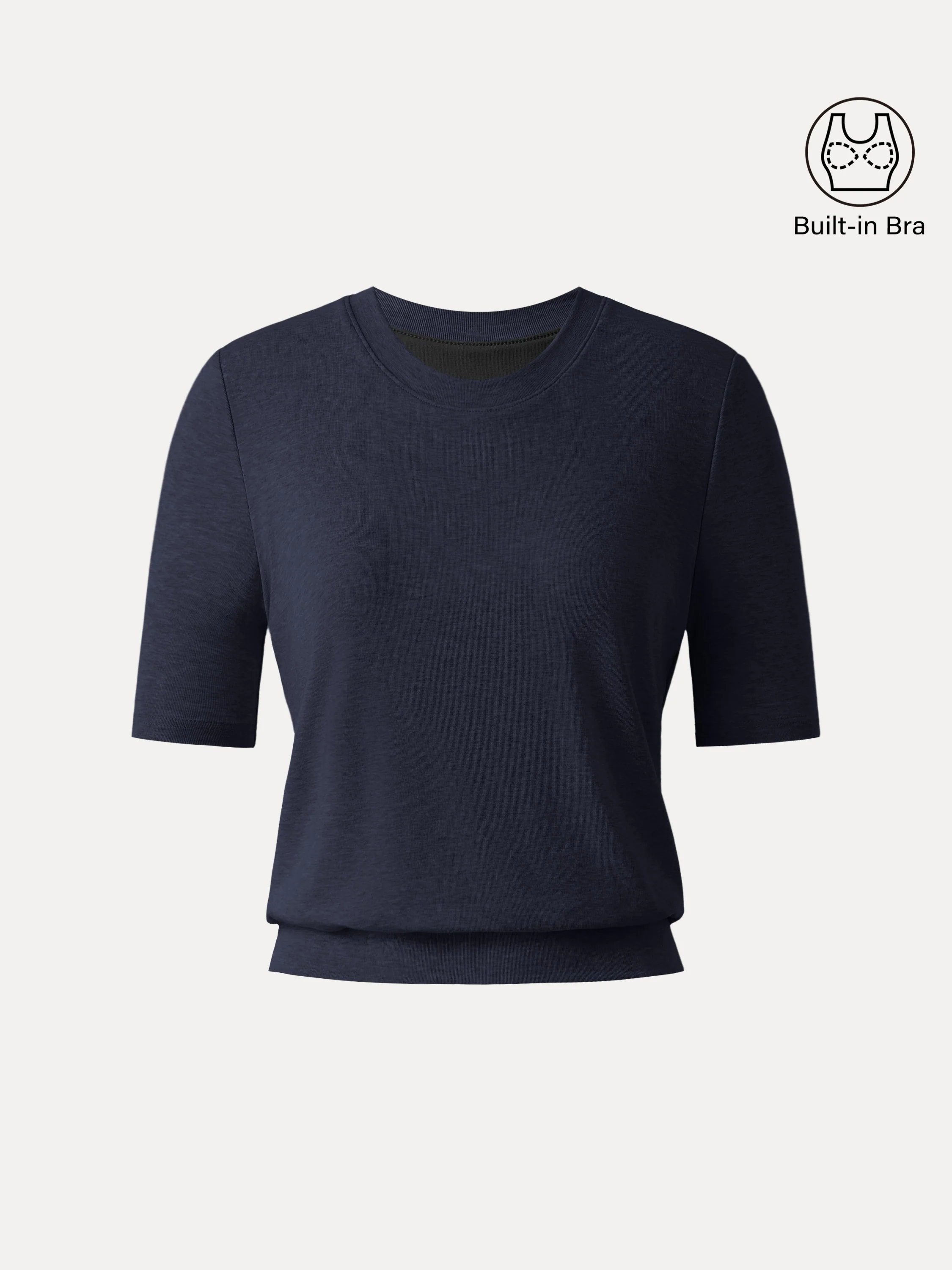 Lyocell Wool Crewneck Bra Top with Banded Hem - Image 9