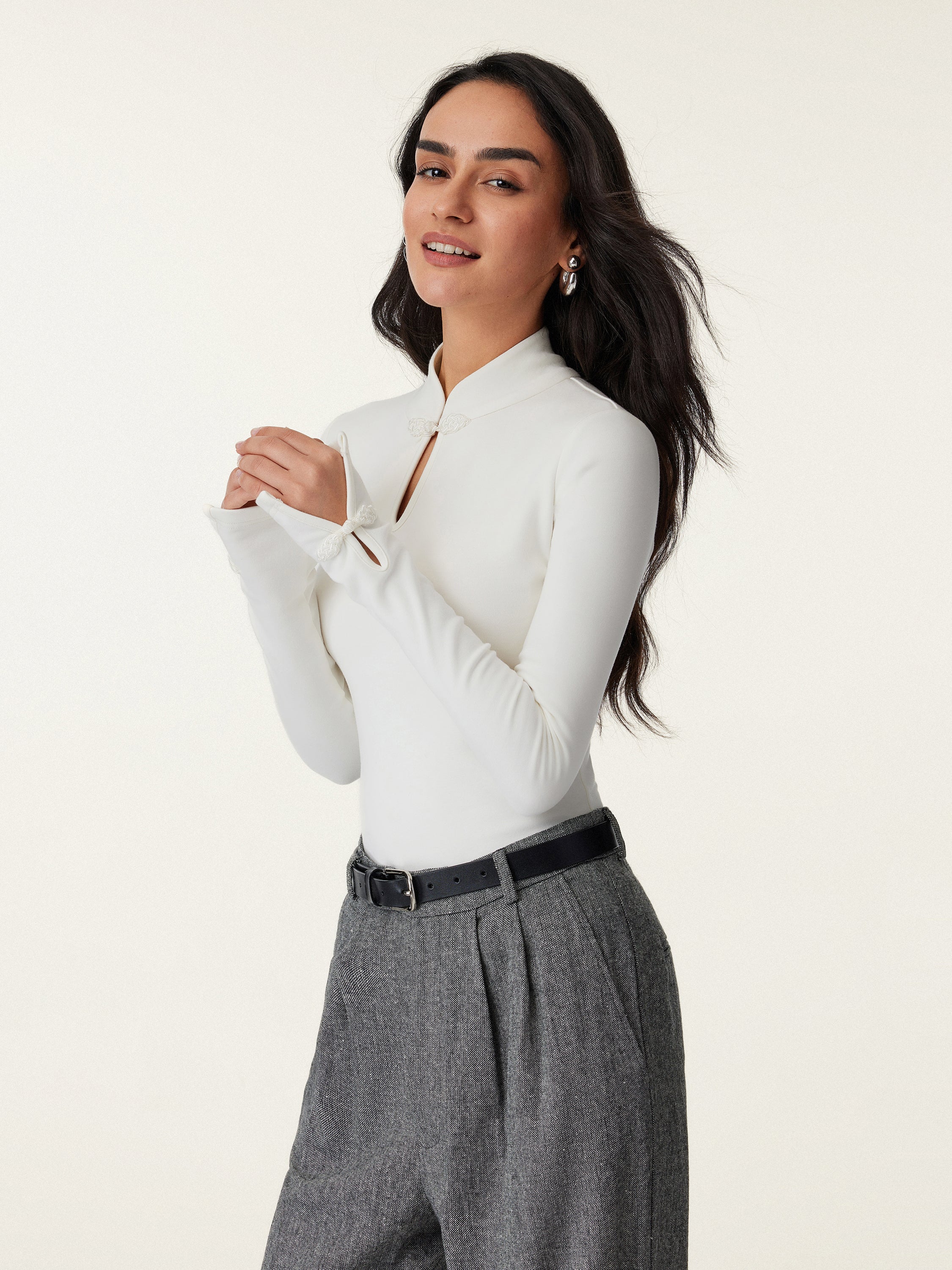 Mandarin Collar Frog Button Bra Top Limited Edition - Image 3