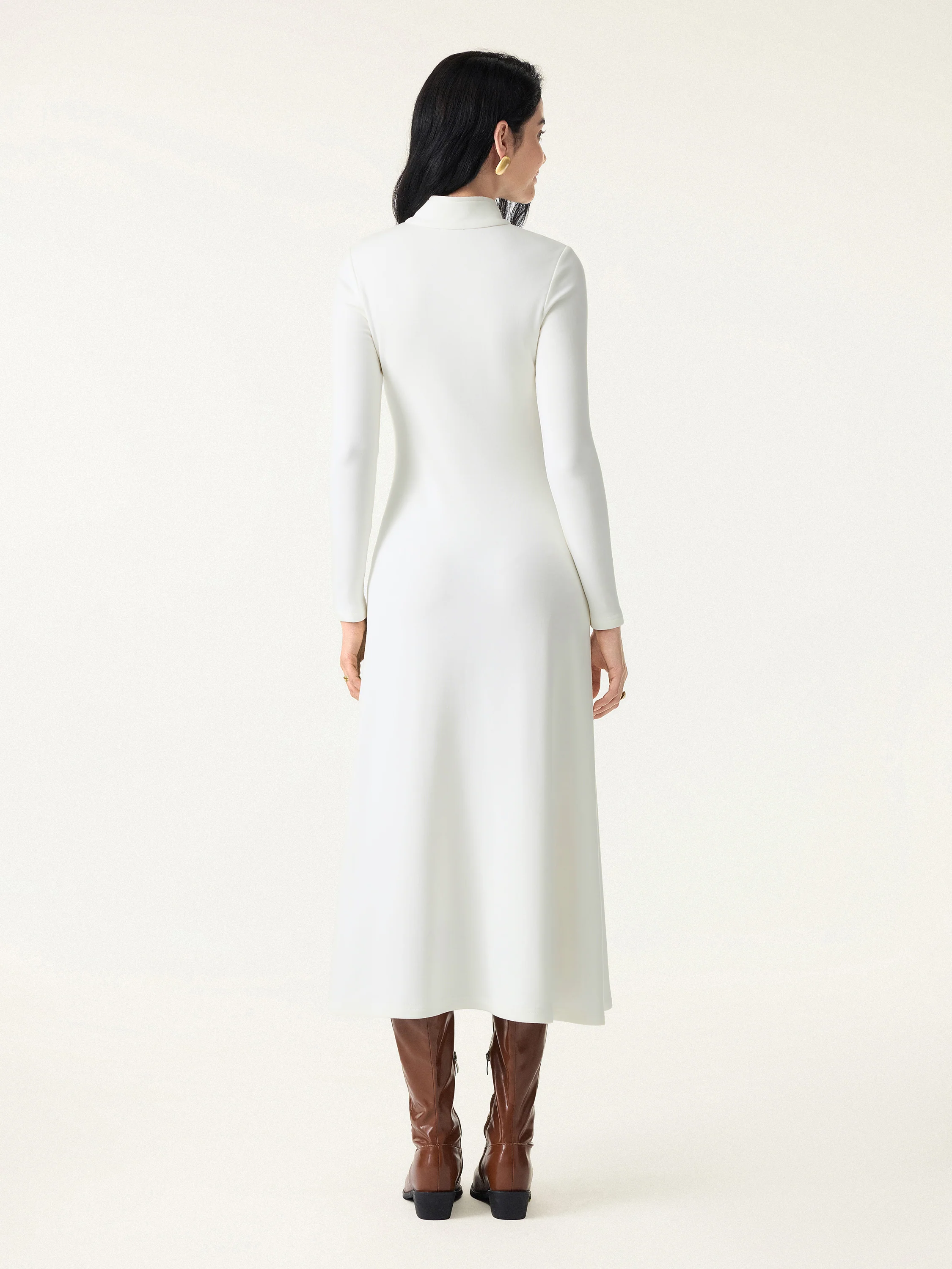 Mandarin Collar Frog Button Midi Bra Dress Limited Edition - Image 4