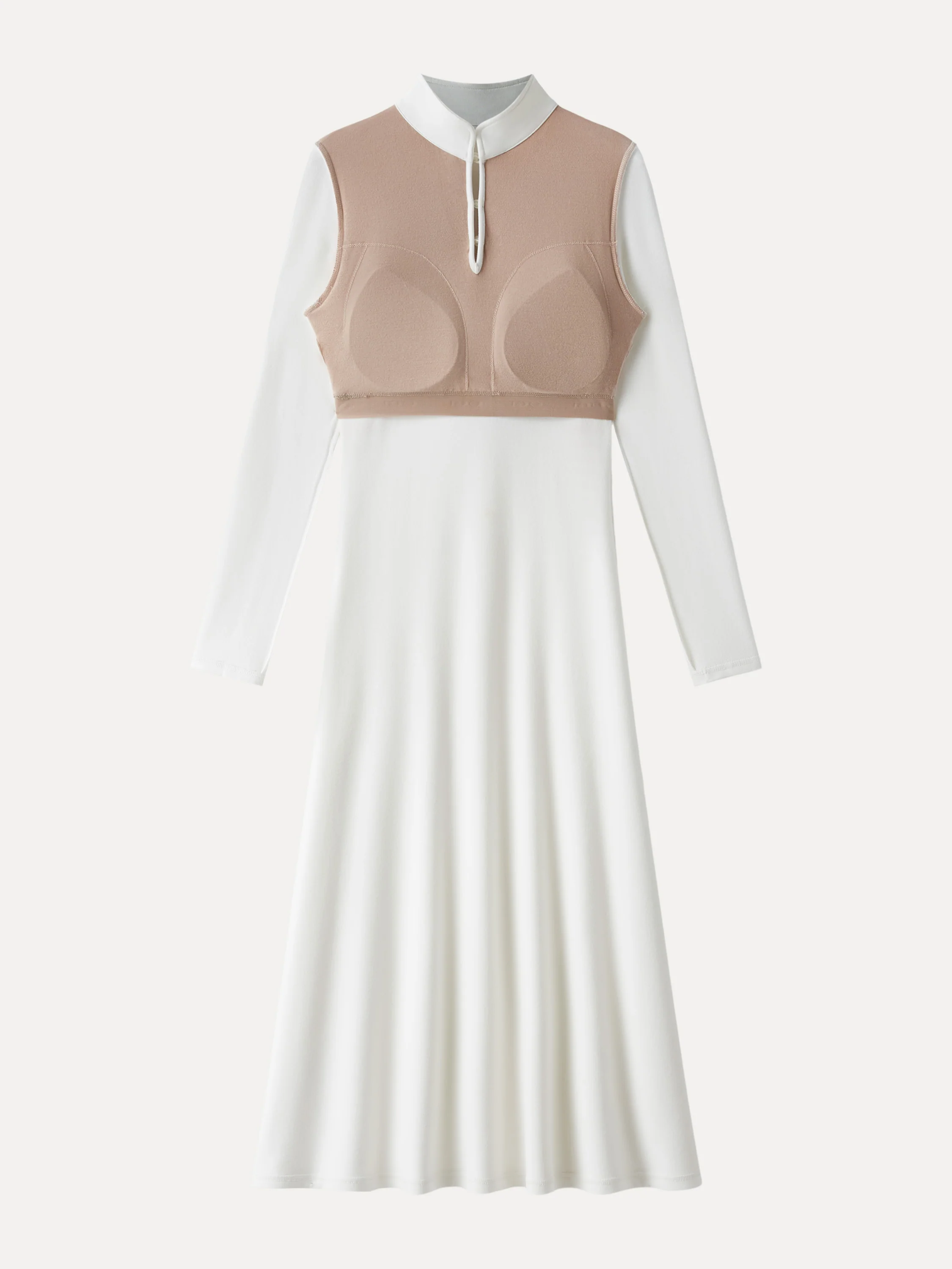 Mandarin Collar Frog Button Midi Bra Dress Limited Edition - Image 6