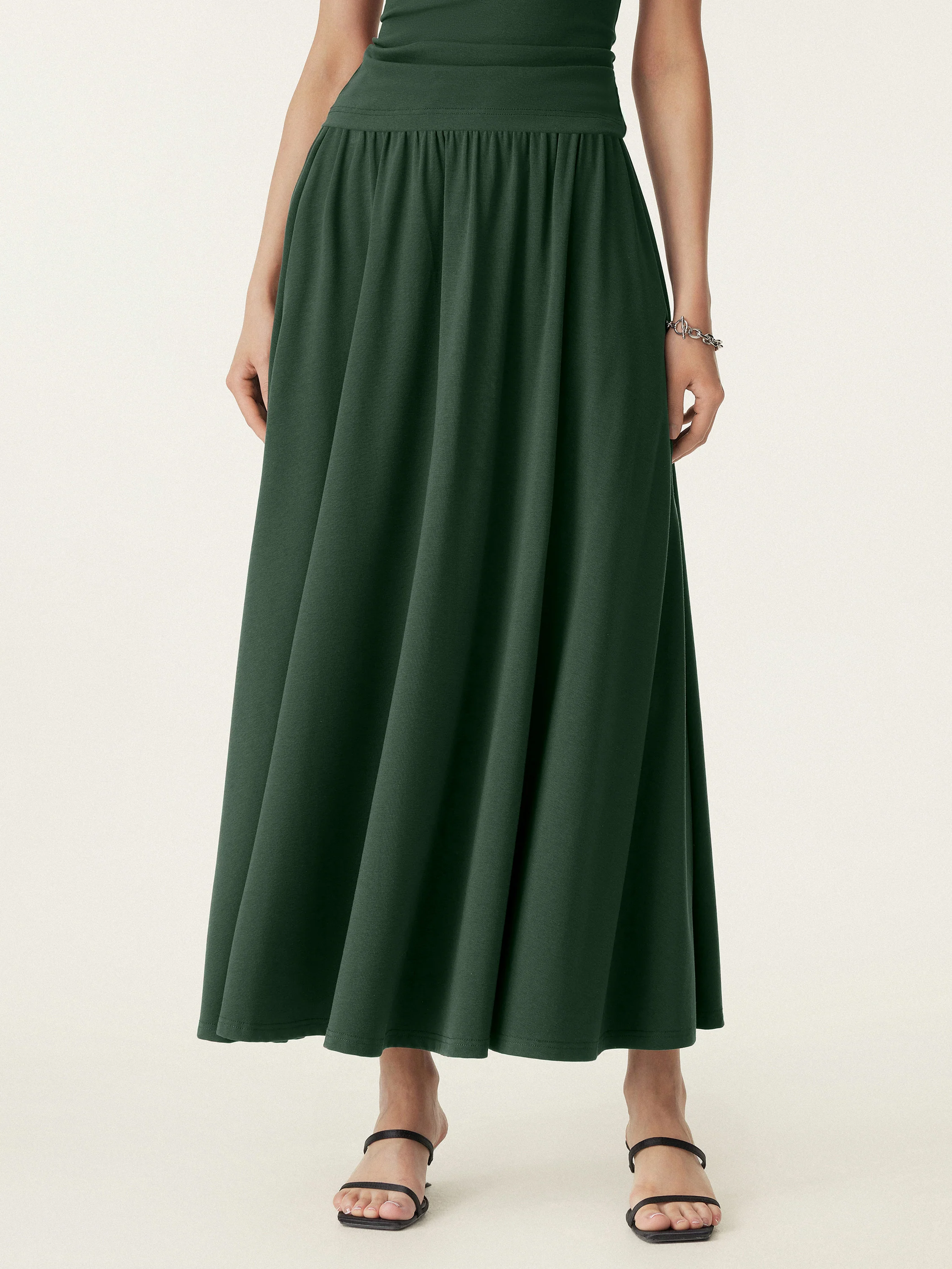 Maxi Umbrella Skirt with Pockets - Image 3